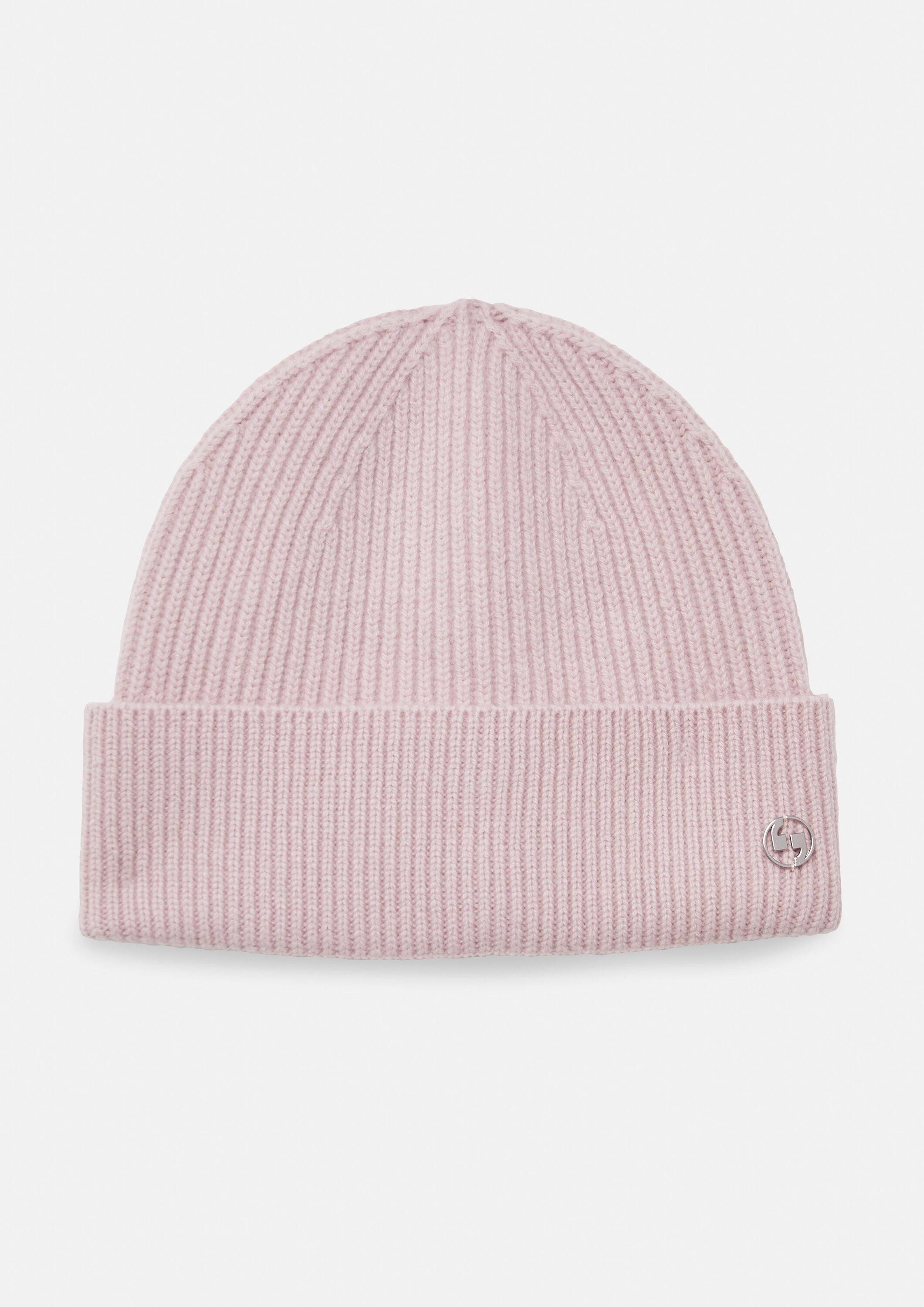 comma Strickmütze Mütze Strickmütze aus Wolle mit Label-Emblem günstig online kaufen