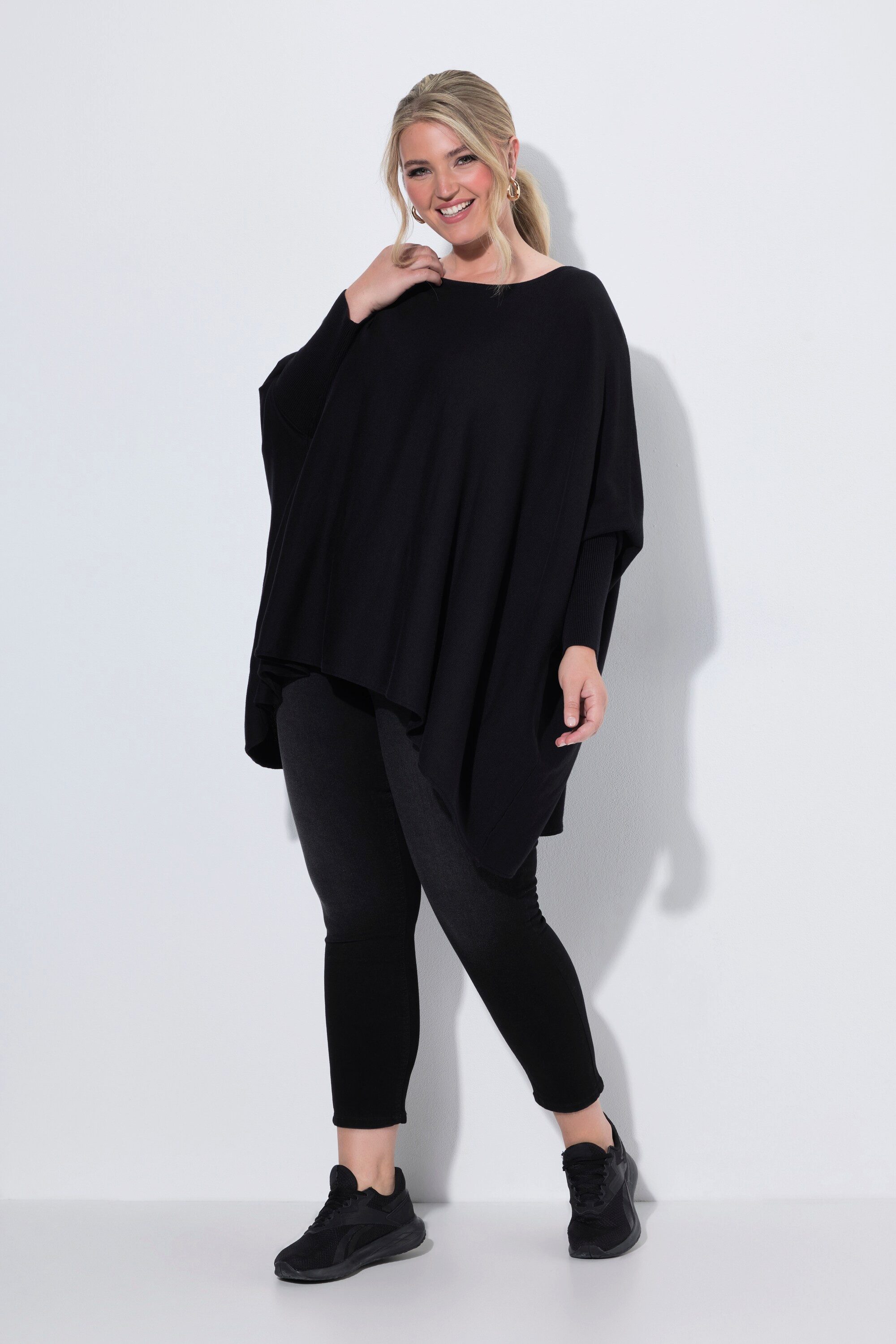MIAMODA Pullunder Strick-Poncho oversized