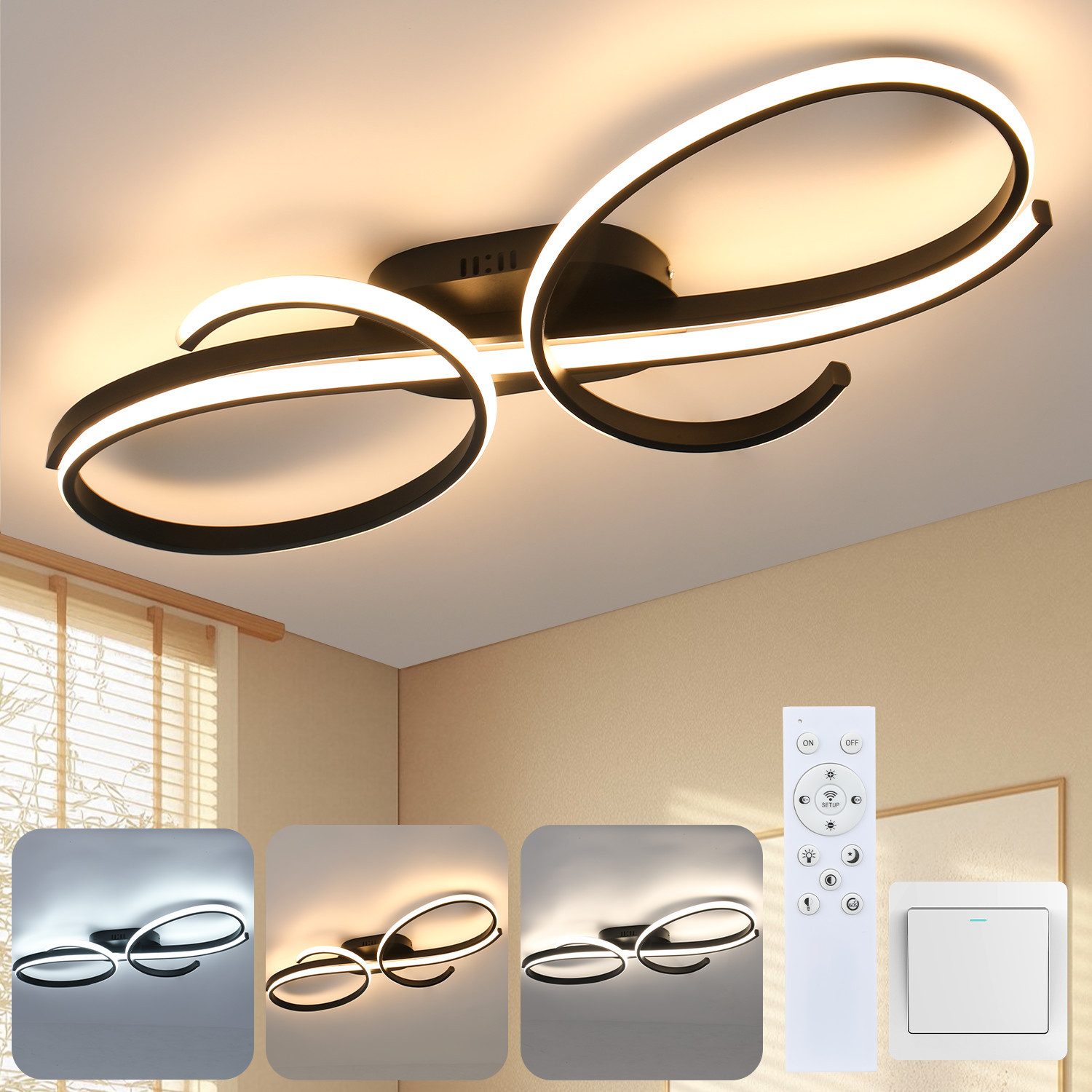 oyajia Deckenleuchte 80W LED Deckenleuchte aus günstig online kaufen