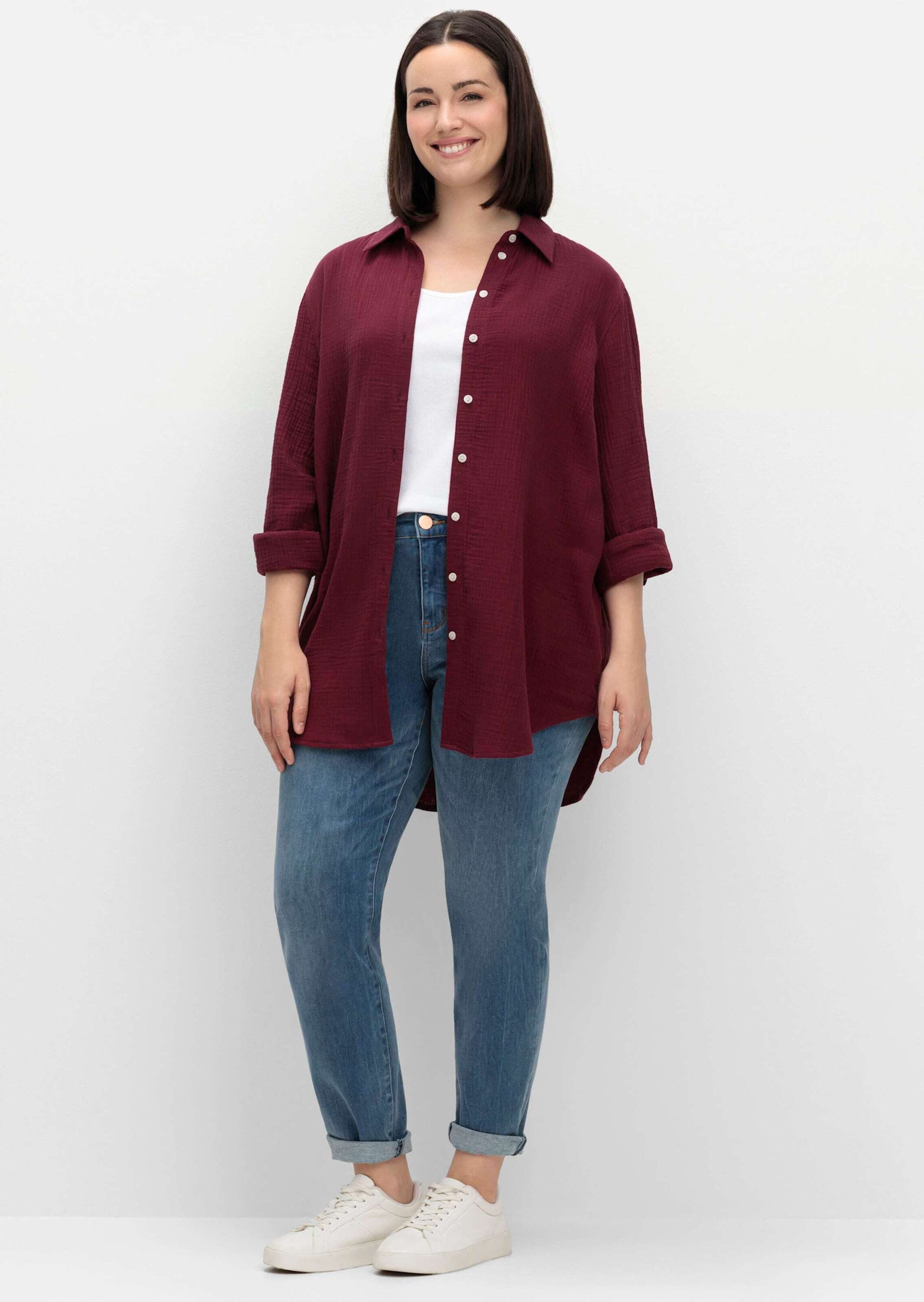 Sheego Klassische Bluse Hemdbluse Langarm günstig online kaufen