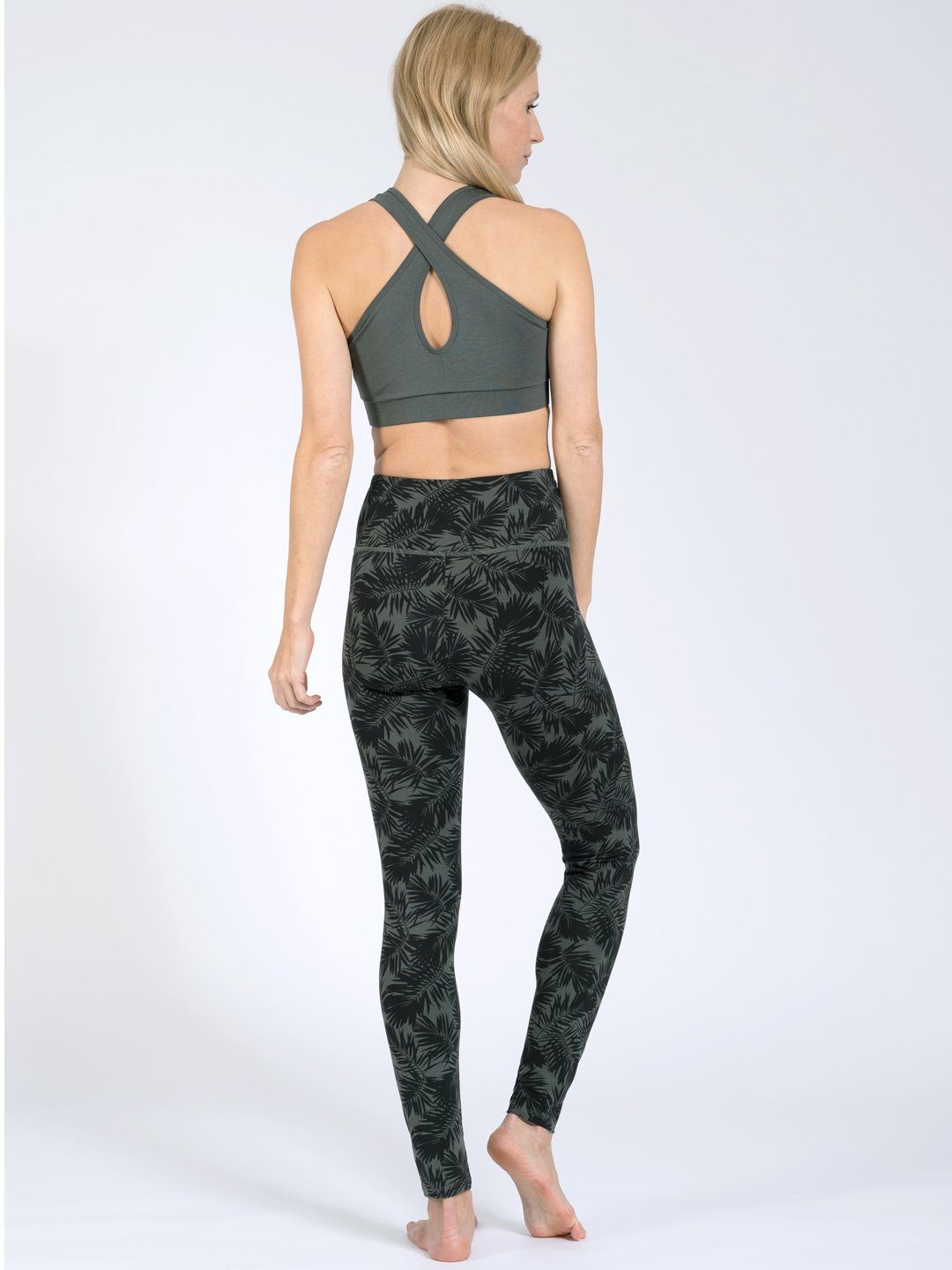 Magadi Leggings Bundtasche und aus Stretch khaki Naturmaterial mit Yogaleggings 4-Wege Chloe