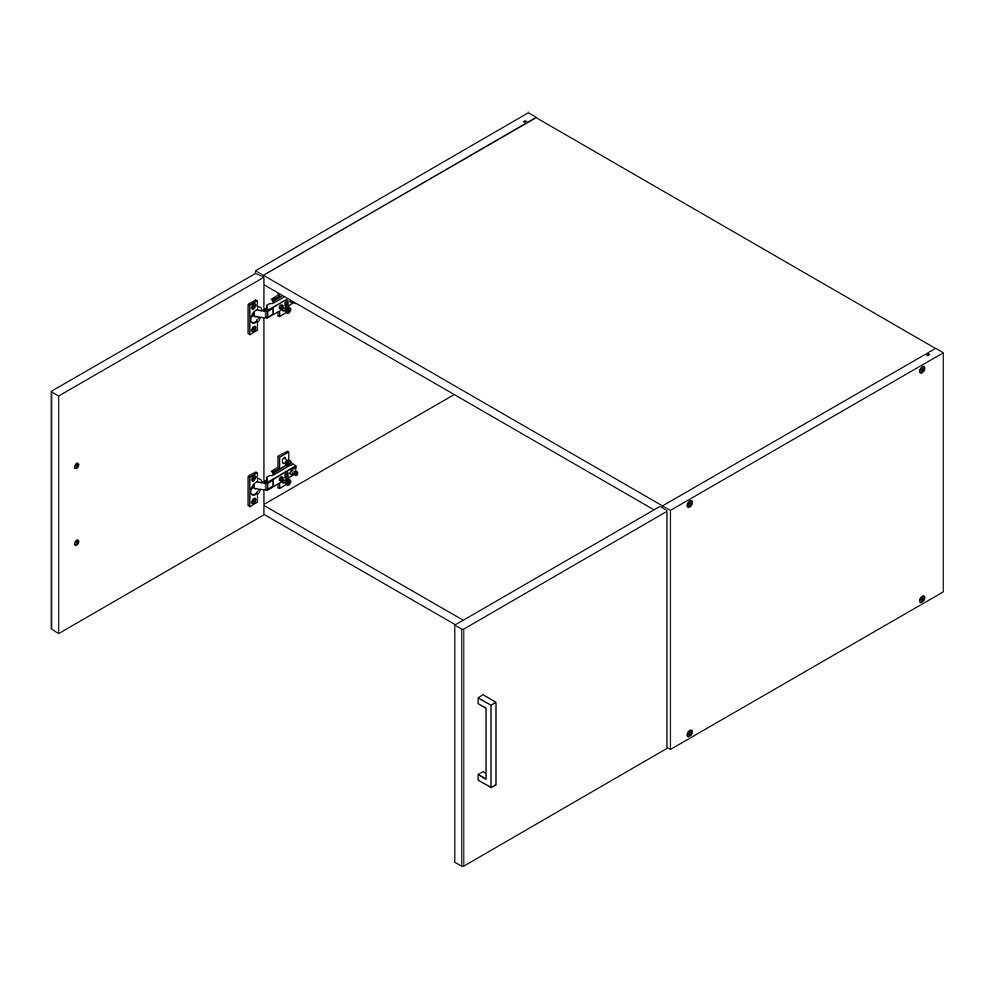 Stauraumschrank ca. 2 Lomadox cm MIAMI-43 80/40/54 Türen, graphit,