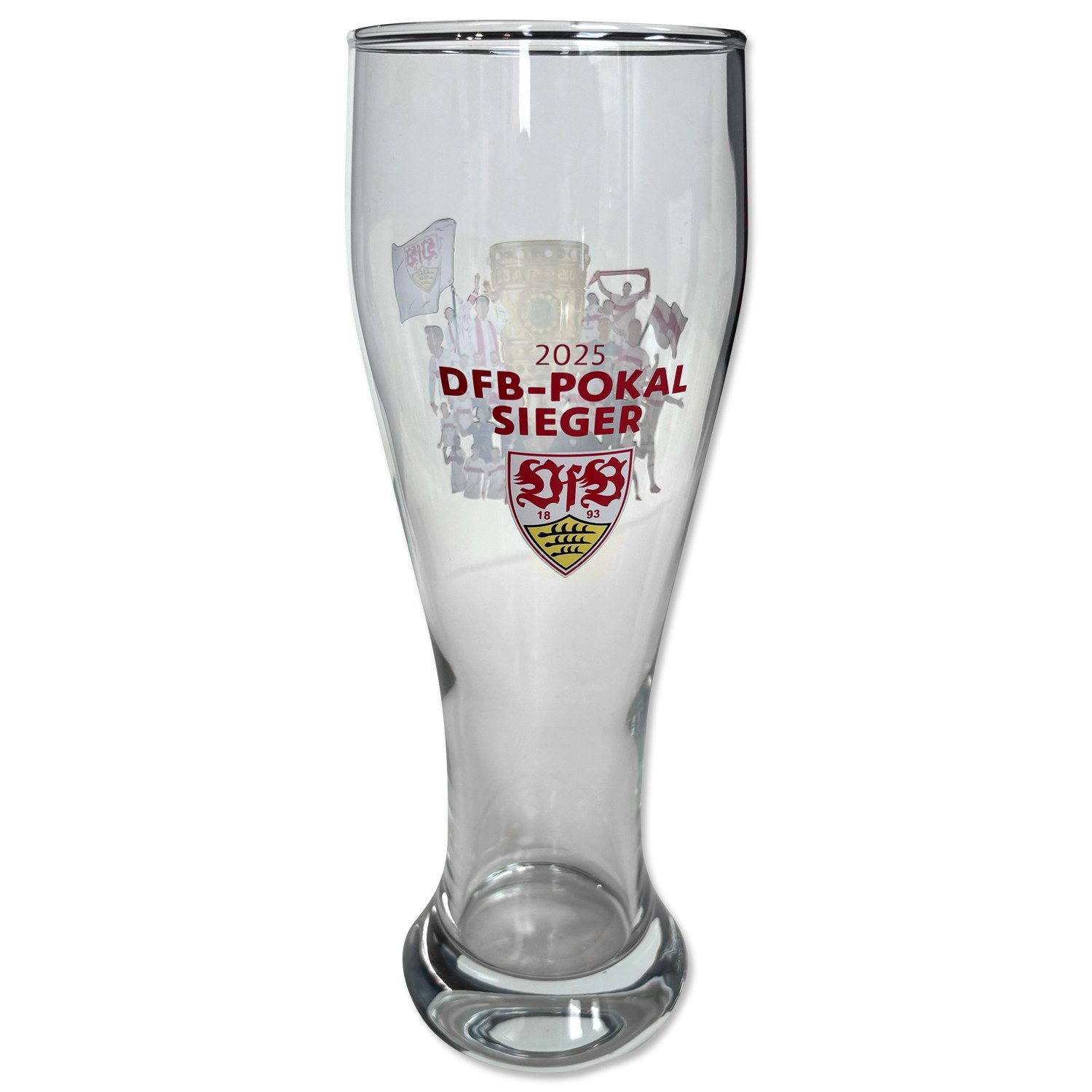 rastal Bierglas VfB Stuttgart Weizenbierglas 2er Set Pokalsieger 2025, Glas