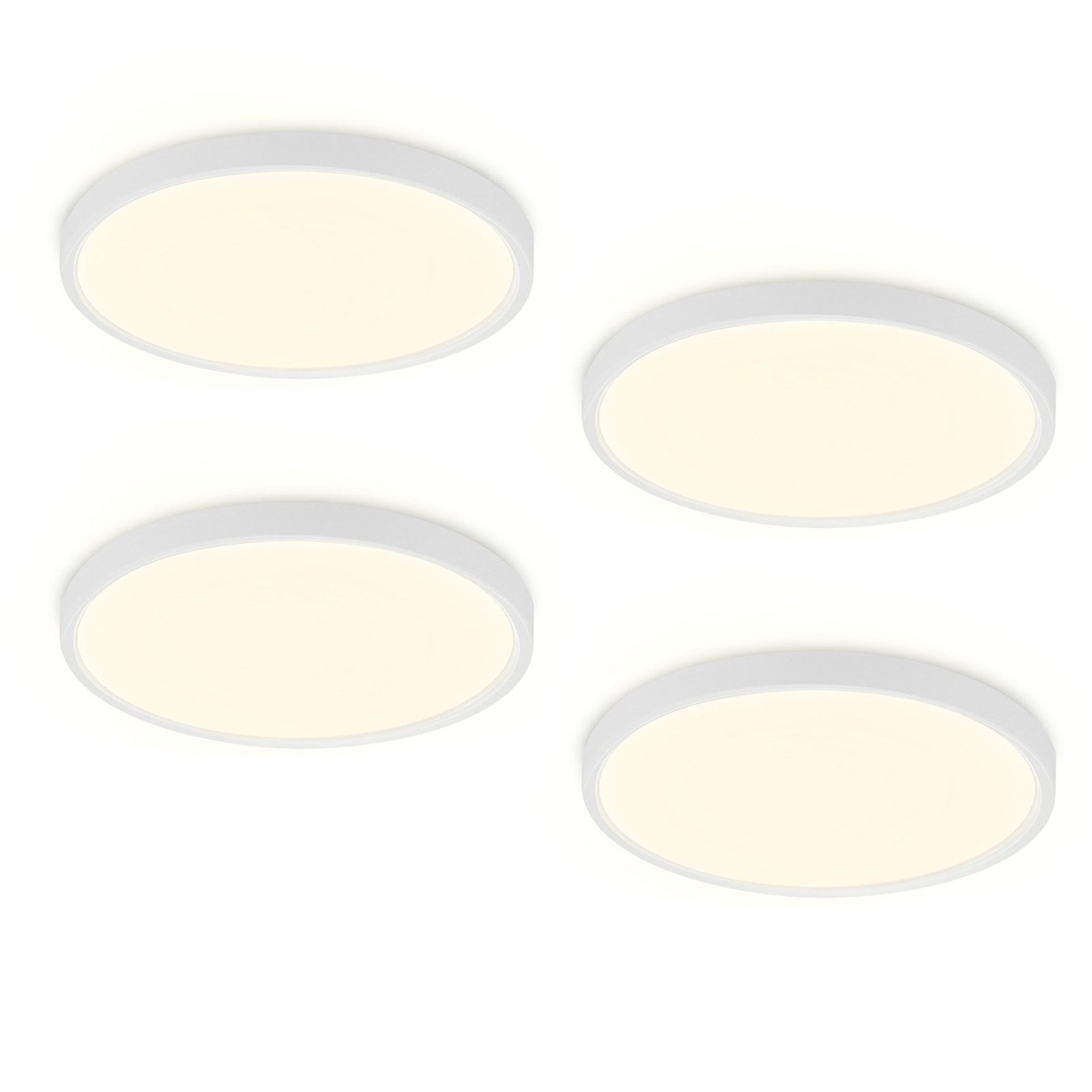 ZMH LED Deckenleuchte Wohnzimmer Ø18/27 Modern Küchenlampe Flur Schlafzimmer, LED fest integriert, Warmweiß, 15W, 3000K, warmweiß, 18×18×2,4cm, kompakt