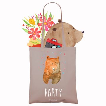 Mr. & Mrs. Panda Tragetasche Bär Party - Braun Pastell - Geschenk, Beuteltasche, Abfeiern, Teddy, (1-tlg), Modisches Design