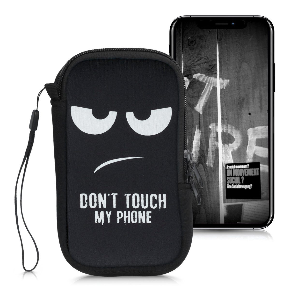 kwmobile Sleeve Handytasche für Smartphones L - 6,5", Neopren Handy Tasche Hülle Cover Case Schutzhülle