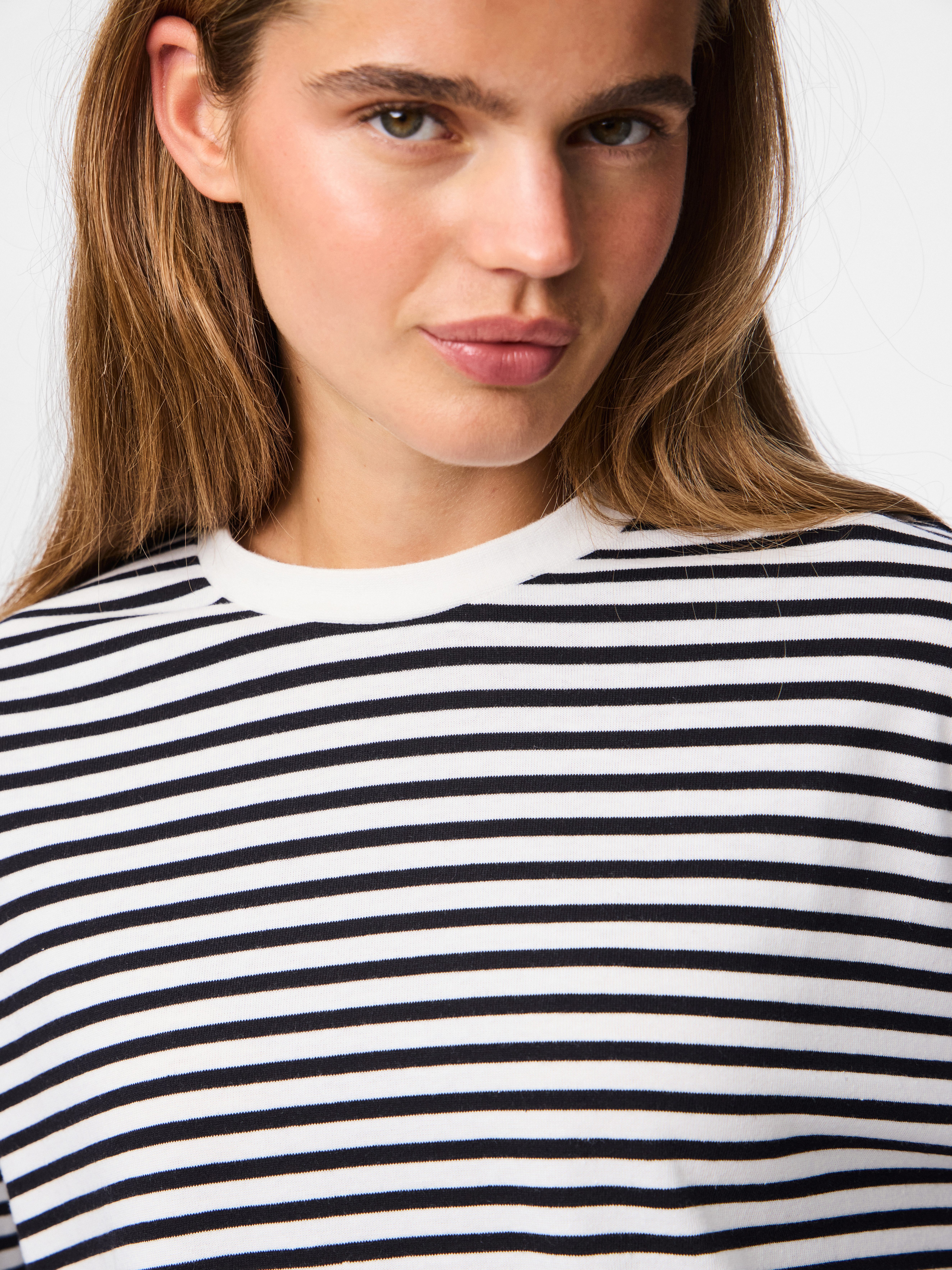 pieces Langarmshirt PCSADIE LS TOP JRS NOOS Baumwollmischung, oversize
