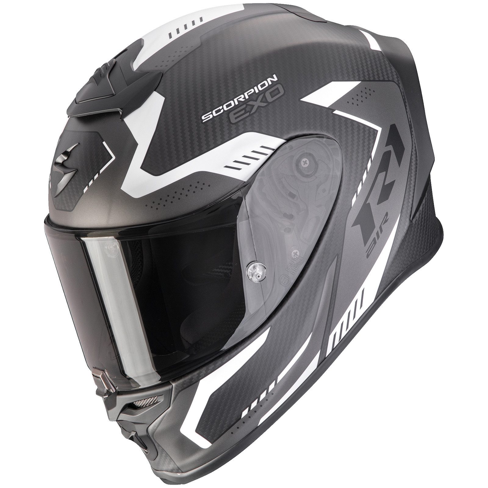 Scorpion Exo Motorradhelm Scorpion Exo-R1 Evo Carbon Air Propel Integralhelm Schwarz / Silber S (1er Set), integralhelm motorrad