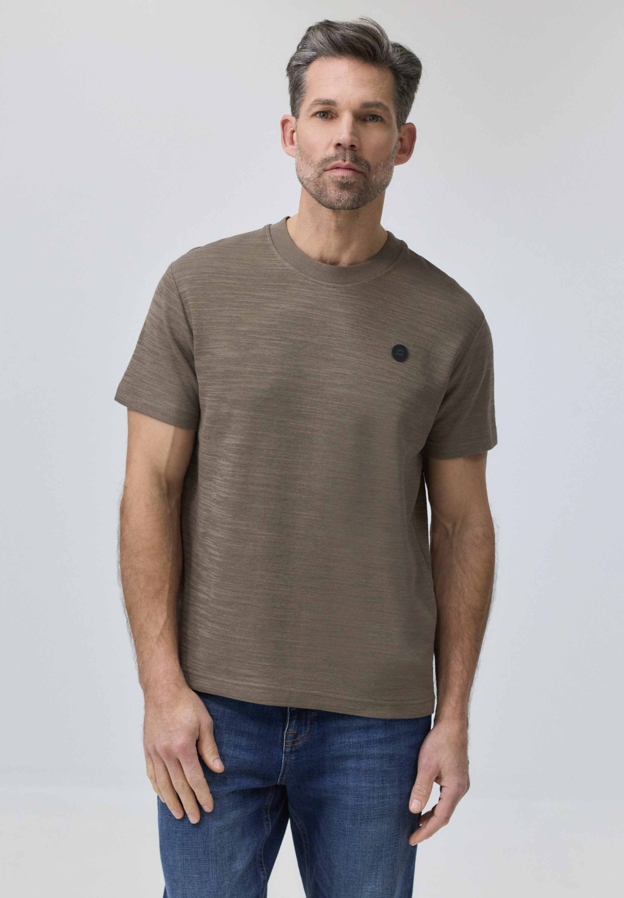 STREET ONE MEN T-Shirt mit Rundhalsausschnitt günstig online kaufen