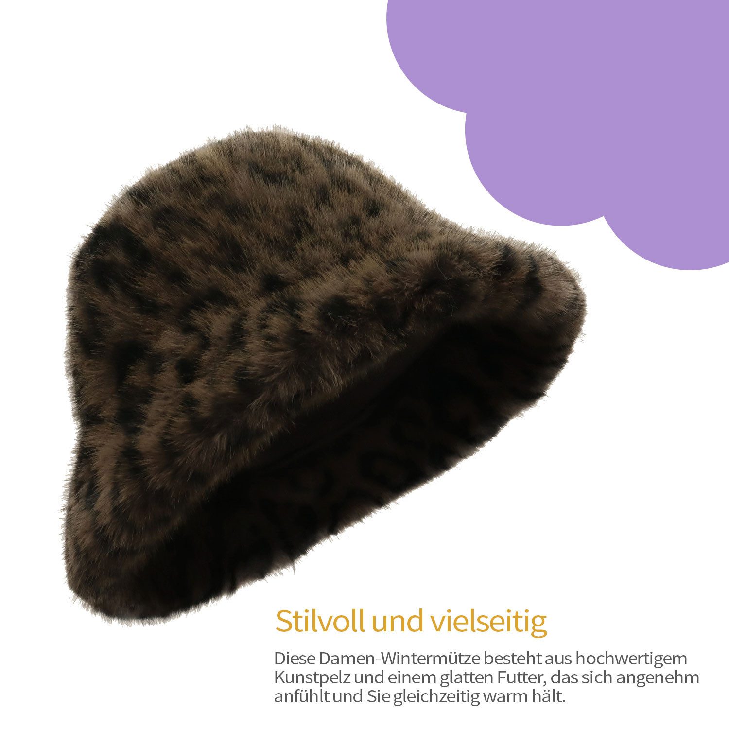 Refttenw Fischerhut Wintermütze für Damen aus Plüsch,Fischerhut,warm und wi günstig online kaufen