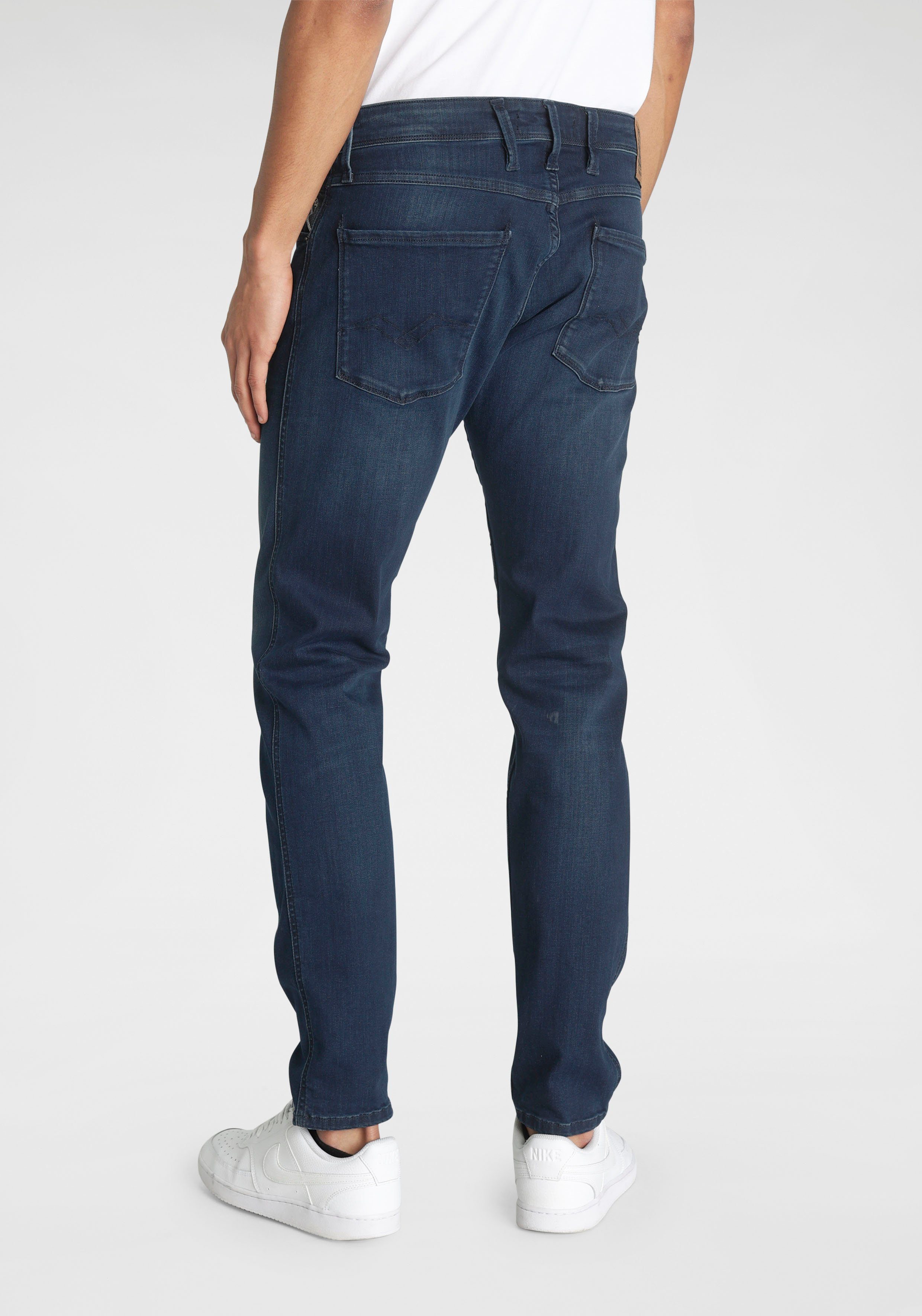 dark-blue-wash Slim-fit-Jeans Superstretch Replay Anbass