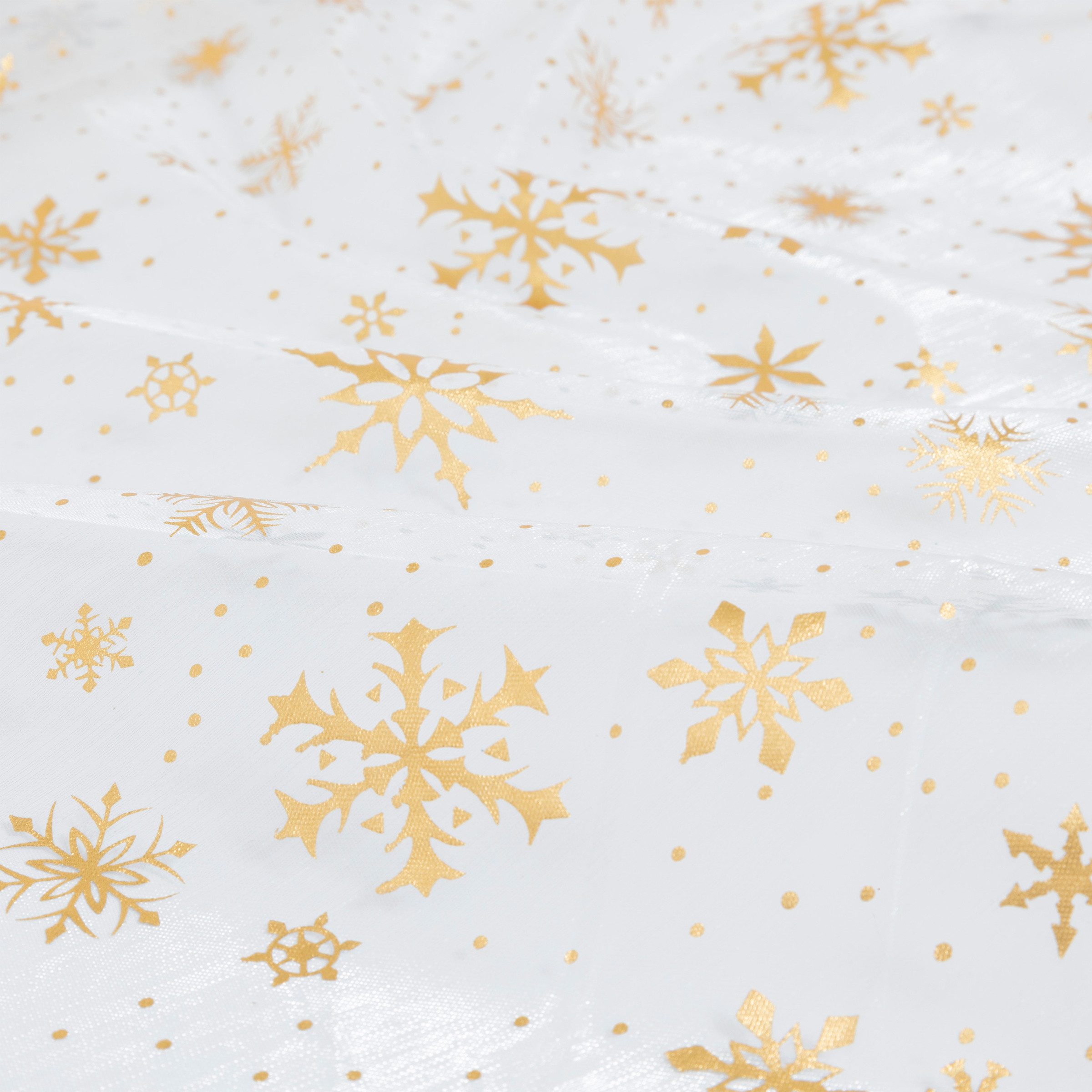 Atmosphera Créateur d'intérieur Tischdecke Fleckabweisende Tischdecke mit Schneeflocken (Tischdecken 1-tlg)