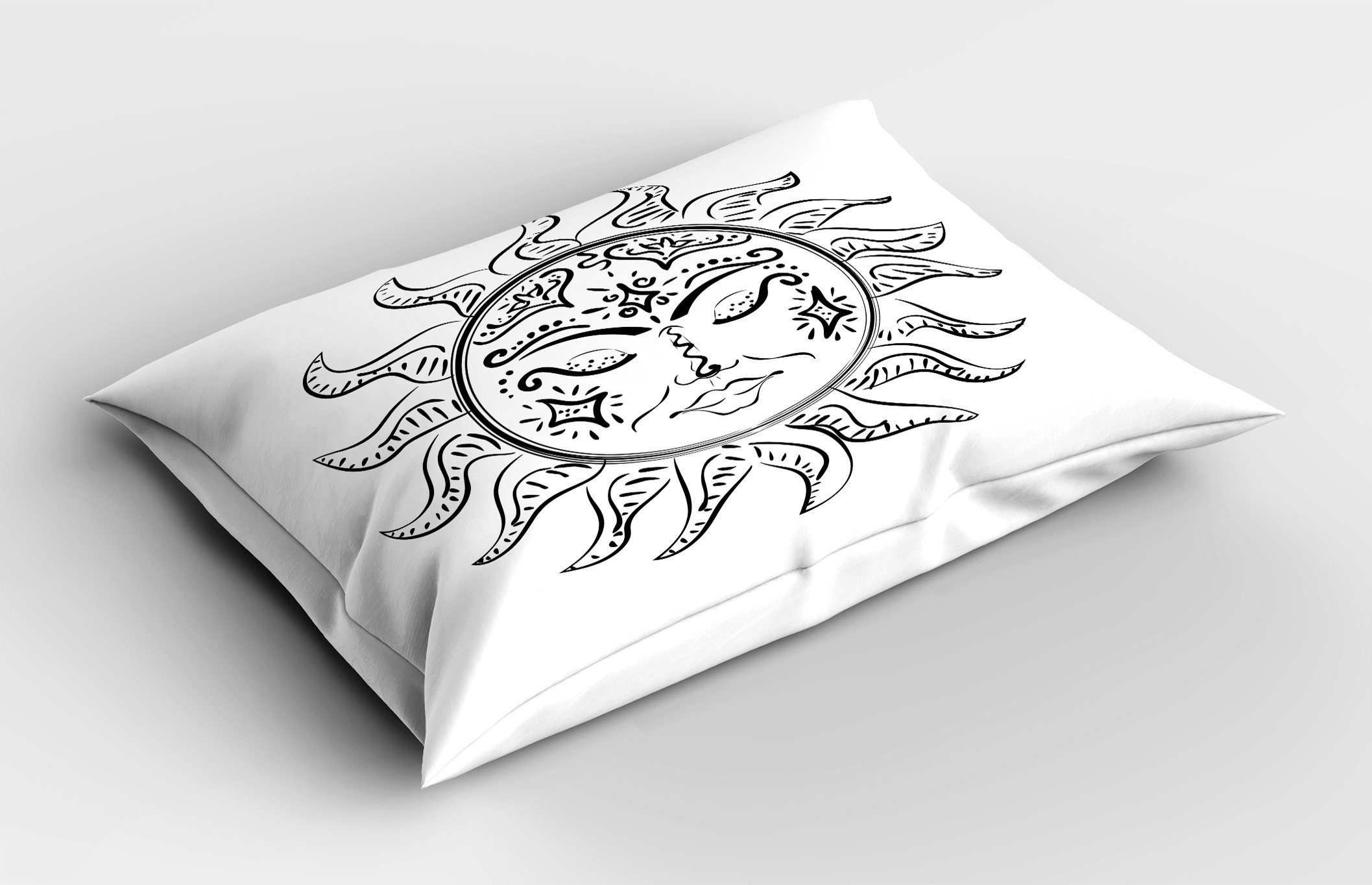 Kissenbezüge Dekorativer Sonne Schlafende Celestial Abakuhaus King Kissenbezug, Gedruckter Sun Stück), (1 Size Standard