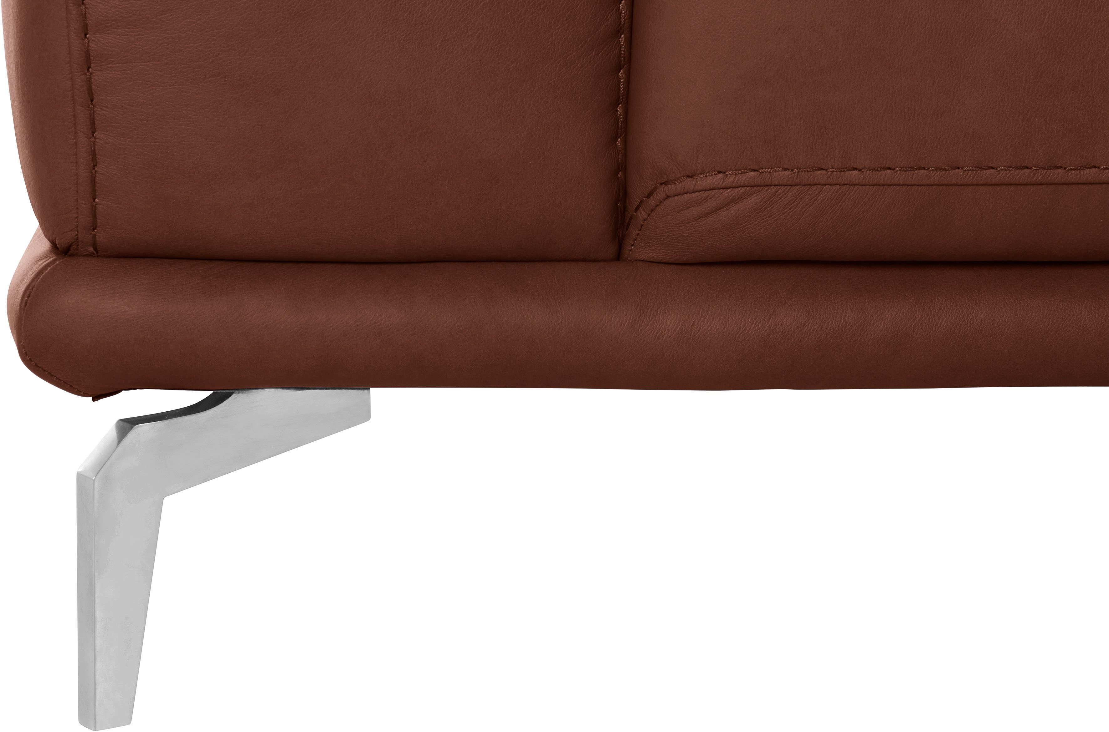 montanaa, 2,5-Sitzer in cm 212 mit glänzend, Metallfüßen Chrom W.SCHILLIG Breite