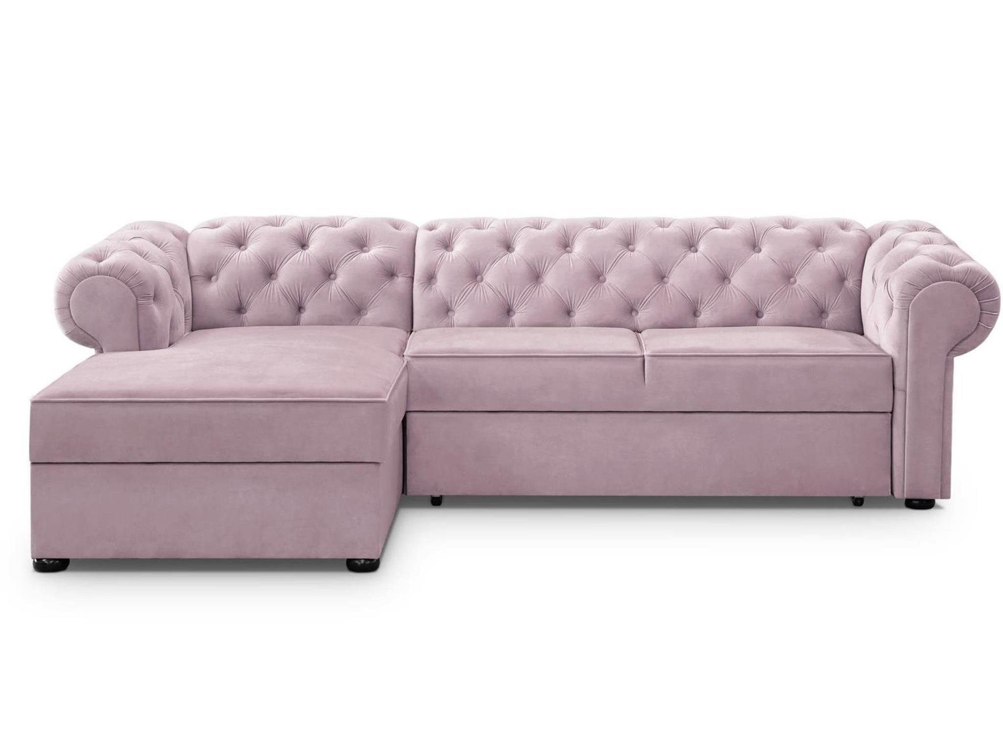 Beautysofa Polsterecke Chester, stilvoll Corner Sofa aus Velours, mit Relaxfunktion