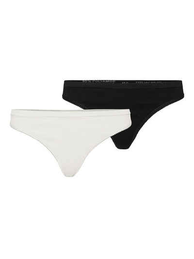 Vero Moda Slip Ripp Slips 2-er Pack G-String Brazilian Tanga VMAGNES (2-St) 4284 in Schwarz-Weiß