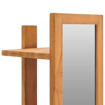 vidaXL Spiegel Wandspiegel mit Regalen 30×30×120 cm Teak Massivholz (1-St)
