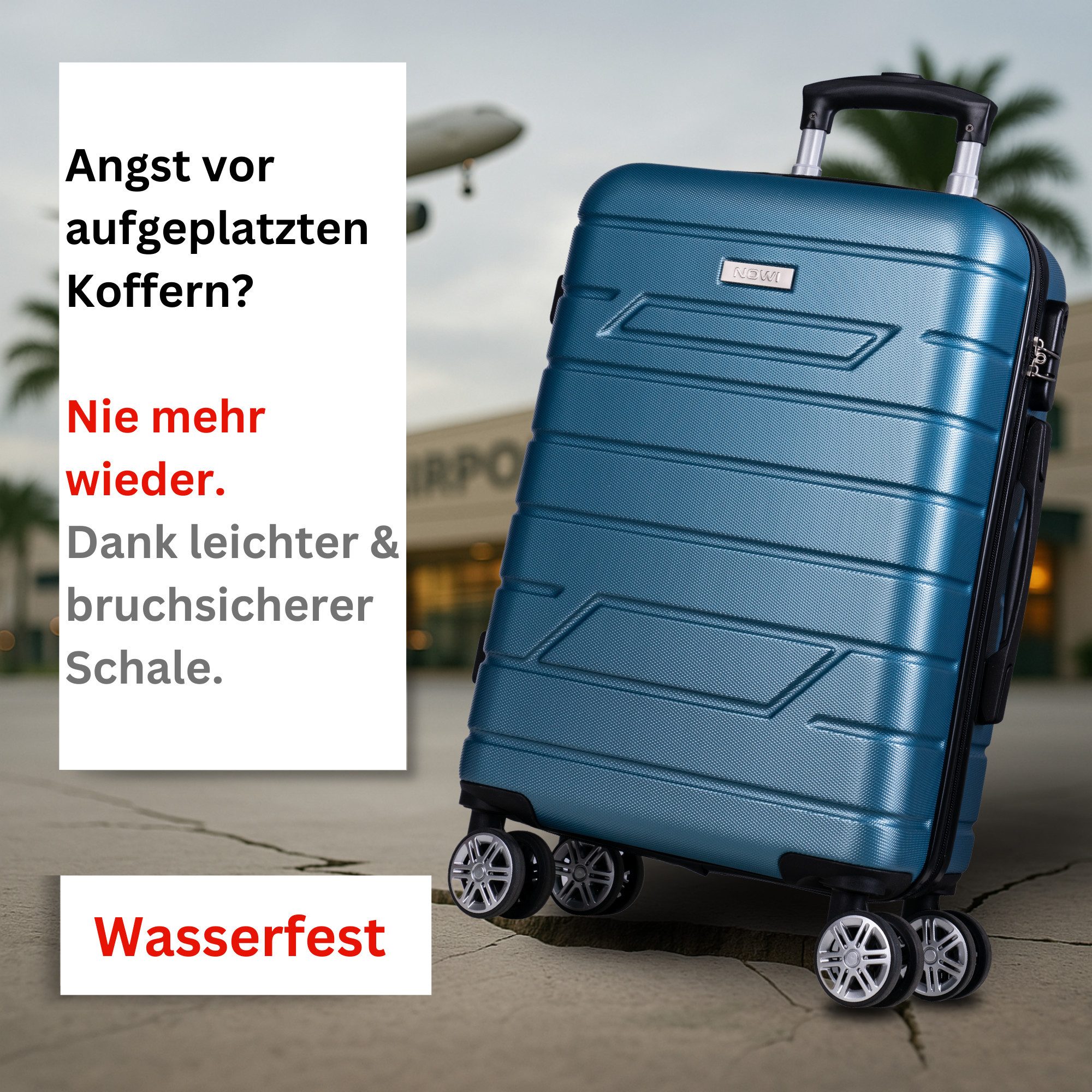 NOWI Koffer Leichter Hartschalenkoffer mit Rollen & Zahlenschloss – Trolley günstig online kaufen