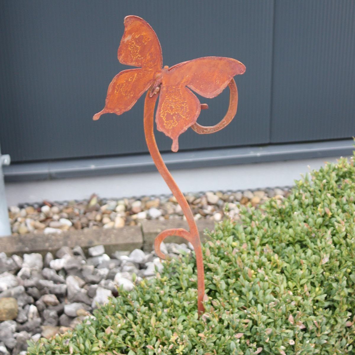 PAPILLO Rost-Schmetterling (Stück) 440s auf 440s Curlstab, Gartenfigur