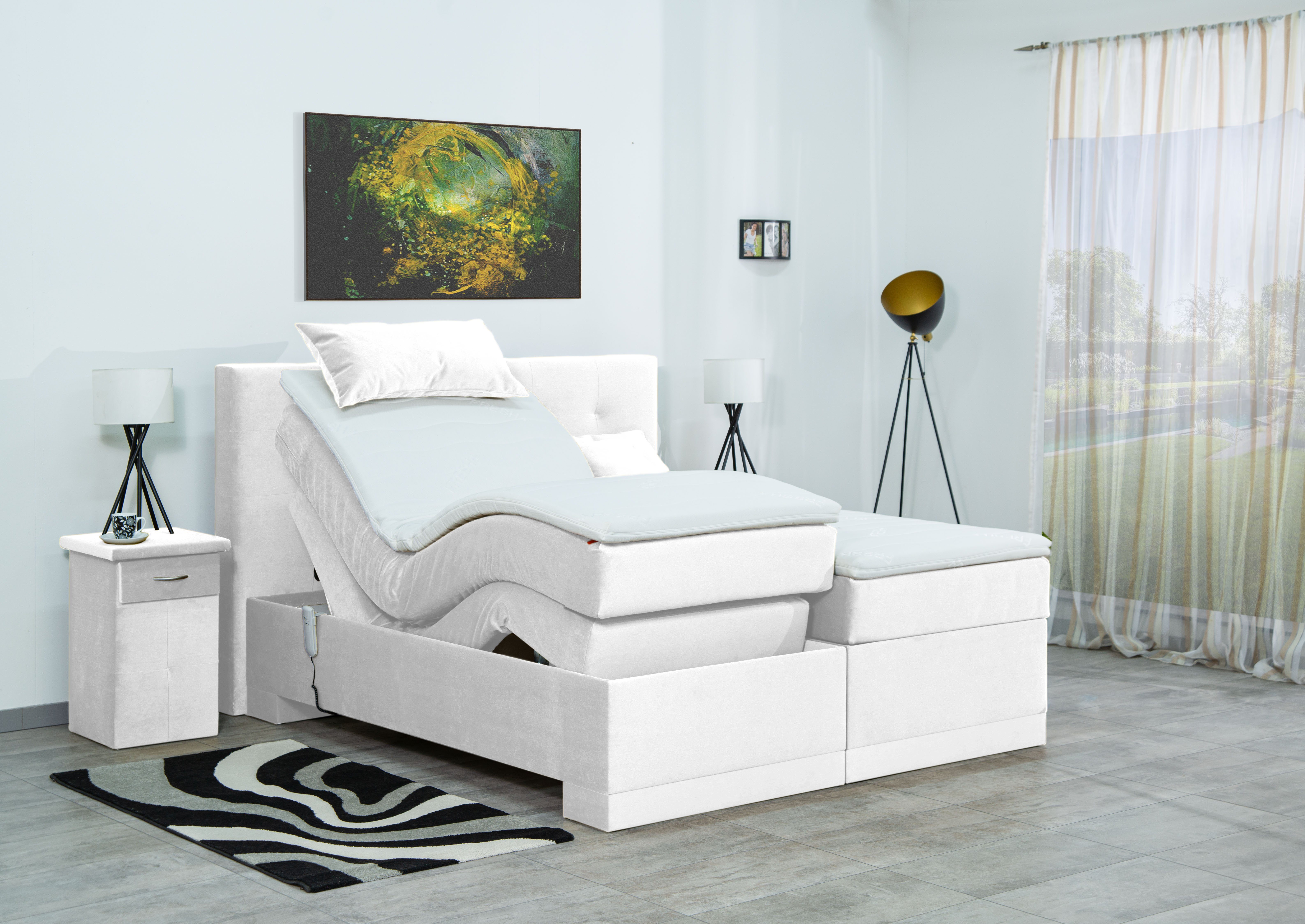 Meisterbetten Boxspringbett Lapi (mit Motor, 7-Zonen Taschenfederkernmatratzen, Ergoflex), Inklusive kostenloser Lieferung und Aufbau