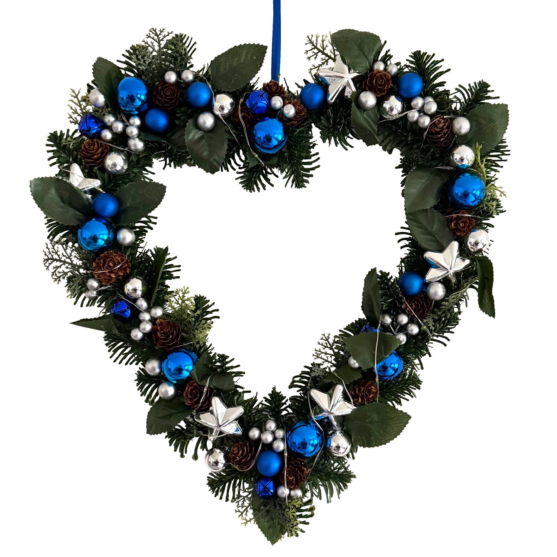 Online-Fuchs Dekokranz Türkranz Herz mit Weihnachtsbaumkugeln günstig online kaufen