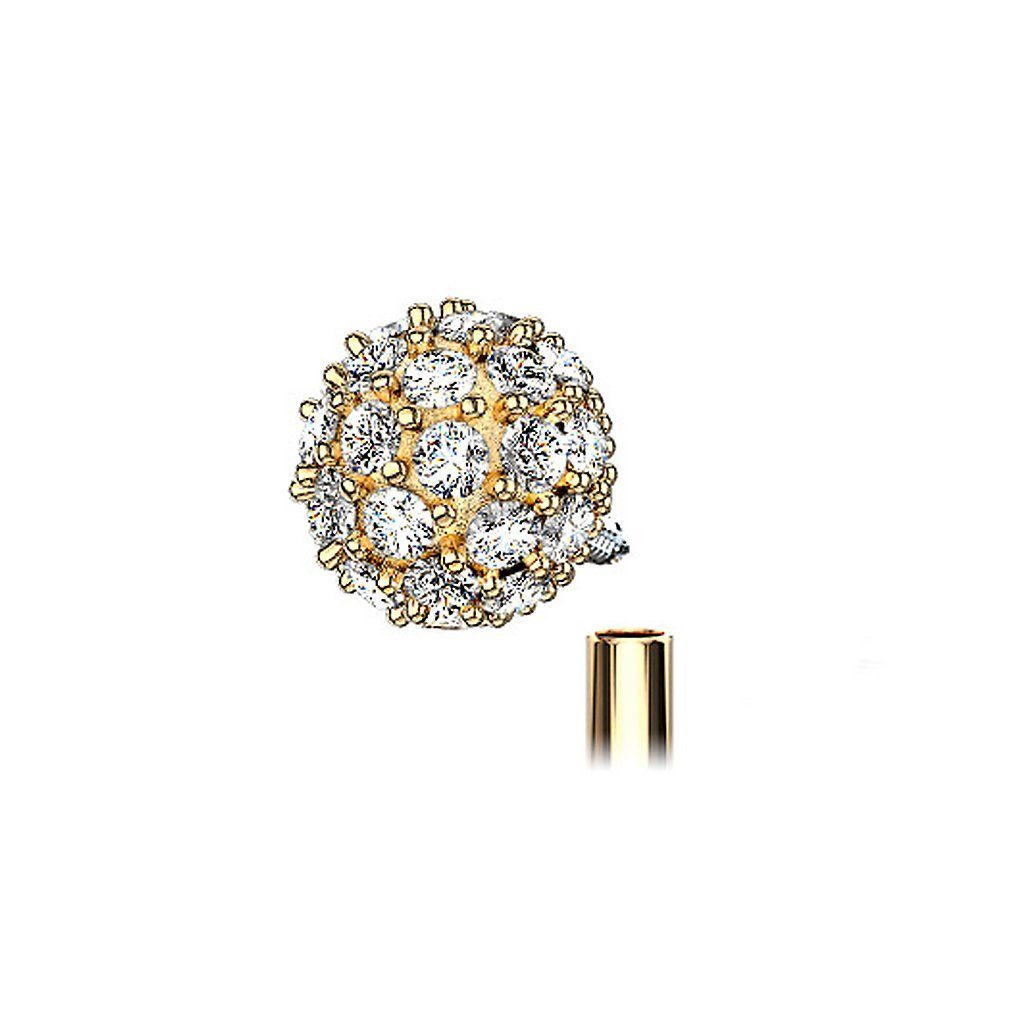 Taffstyle Piercing-Set Piercing Stab mit Kristall günstig online kaufen