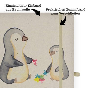 Mr. & Mrs. Panda Notizbuch Sozialpädagoge Herz - Transparent - Geschenk, Notizheft, Notizen, Arb Mr. & Mrs. Panda, Personalisierbar
