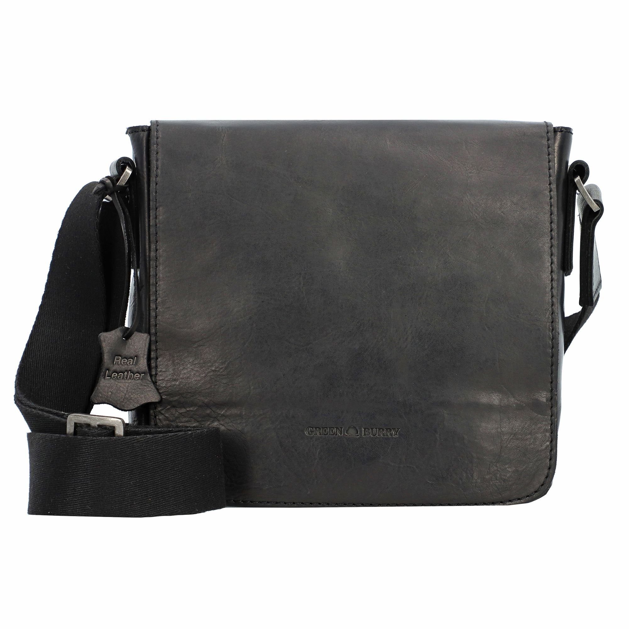 Greenburry Umhängetasche Pure Black, Leder günstig online kaufen