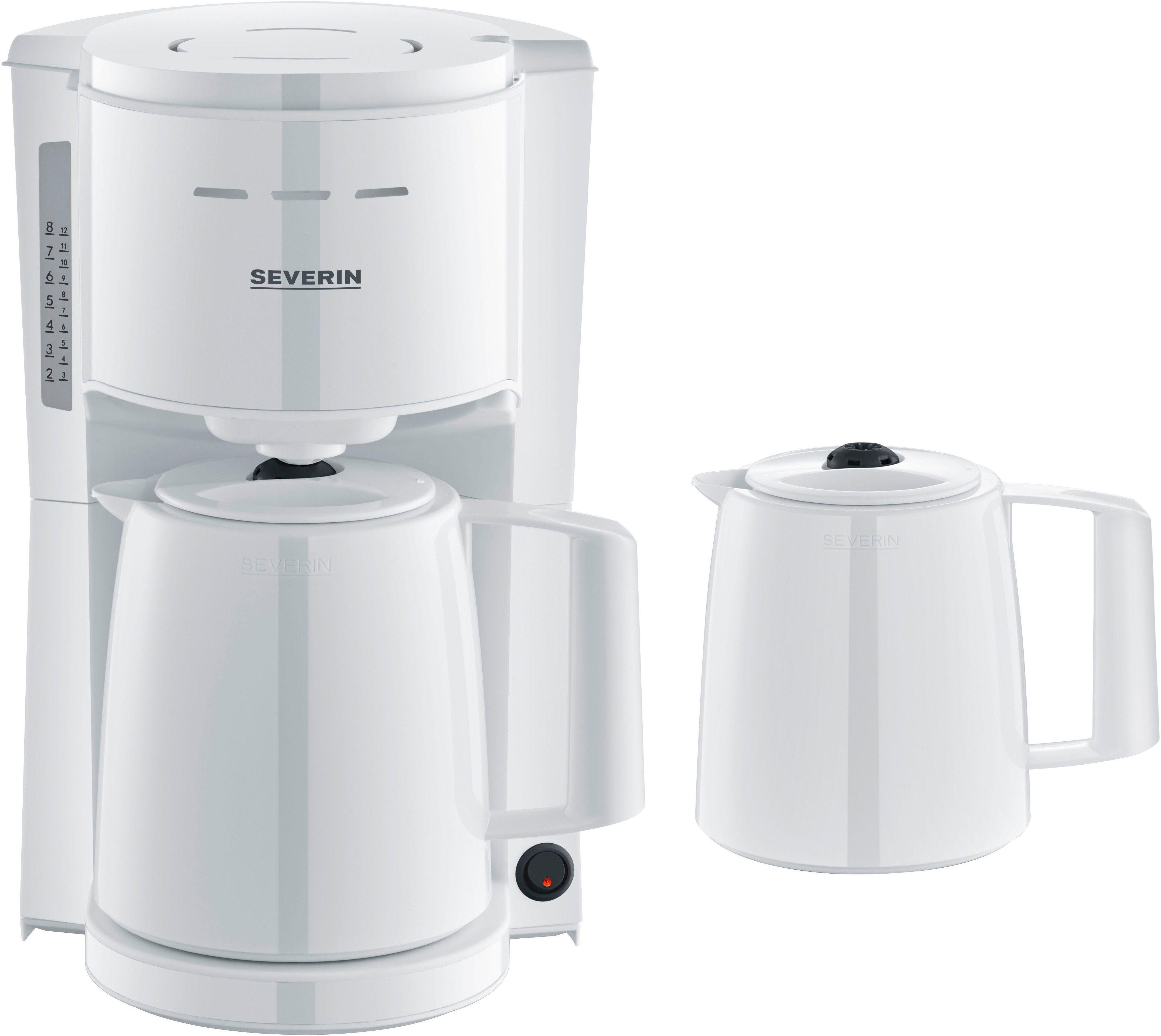 Severin Filterkaffeemaschine KA 9309 mit 2 Thermokannen, 1l Kaffeekanne, Papierfilter 1x4, zwei Theromkannen für…