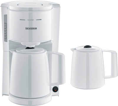 Severin Filterkaffeemaschine KA 9309 mit 2 Thermokannen, 1l Kaffeekanne, Papierfilter 1x4, zwei Theromkannen für doppelten Kaffeegenuss