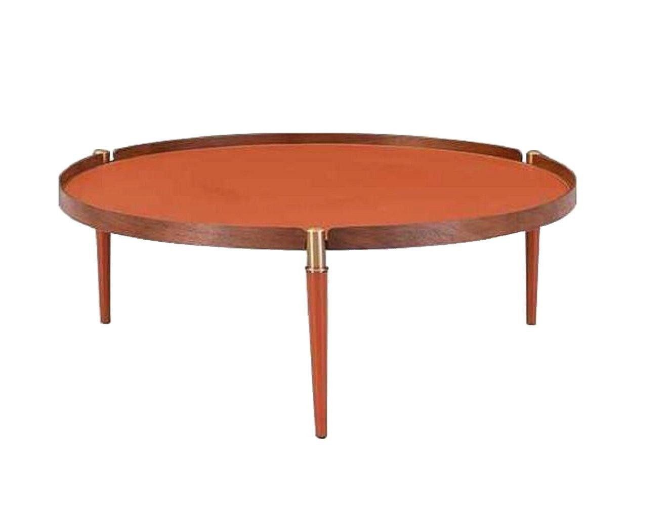 Couchtisch Luxus Wohnzimmer Möbel Modern Design Tisch Orange Dekor