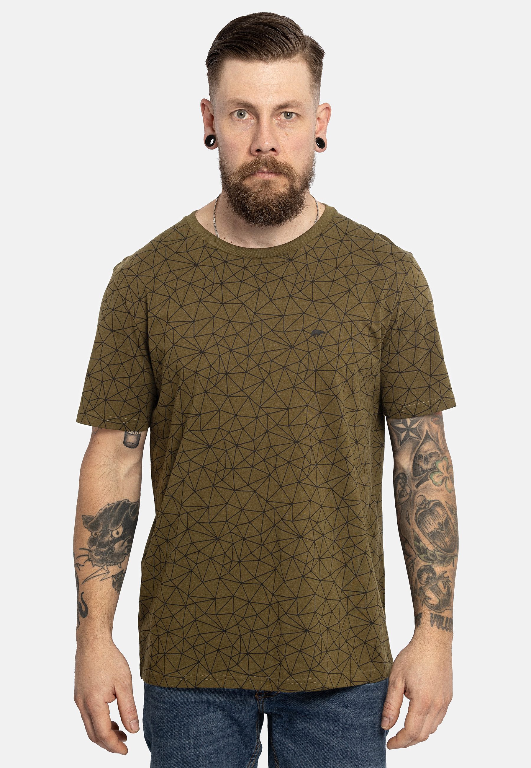 FORSBERG T-Shirt mit Polygonmuster