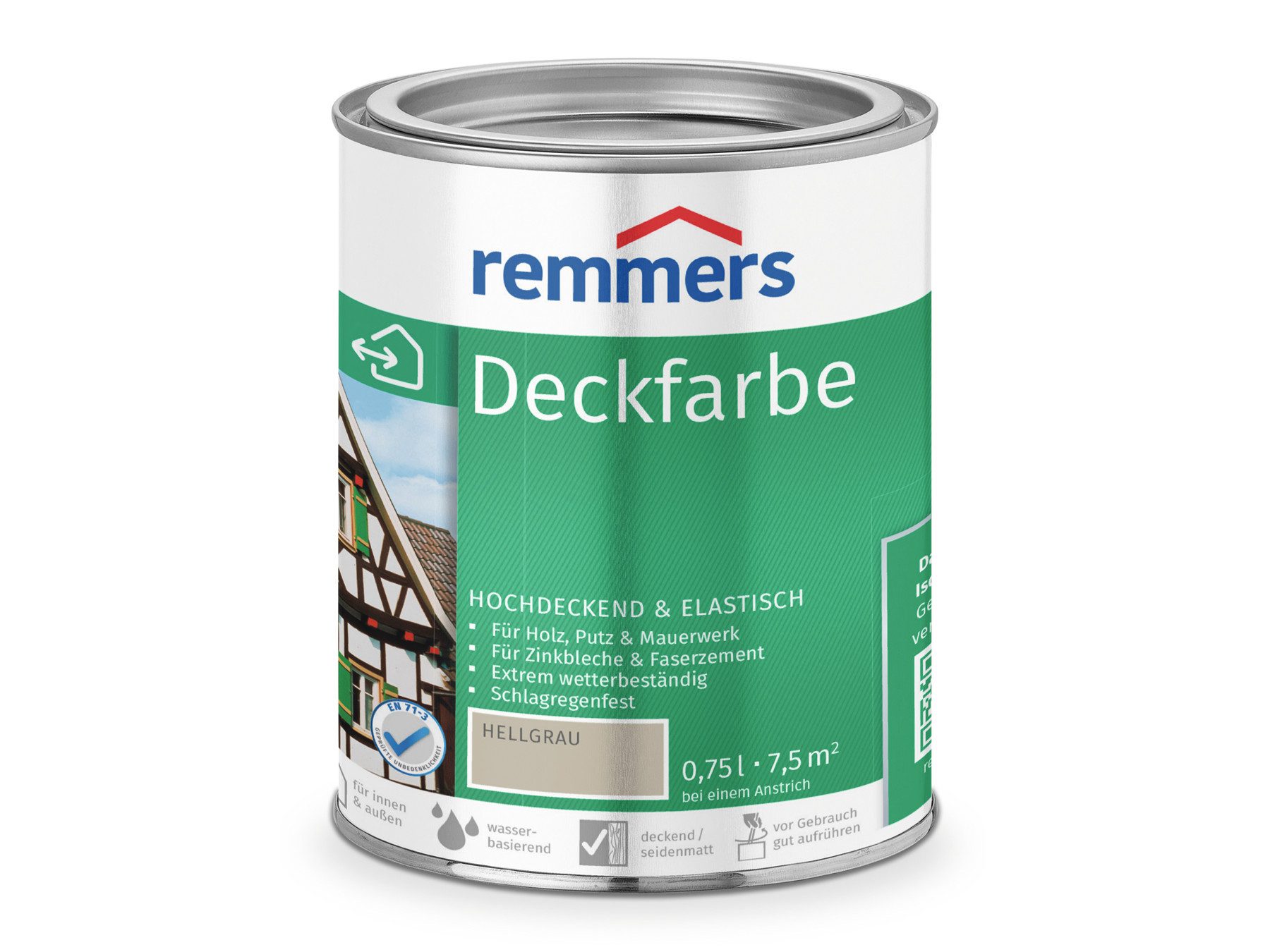 Remmers Wetterschutzfarbe Deckfarbe anthrazitgrau (RAL 7016) 0,75 Liter, für viele Untergründe, hochdeckend, wetterfest