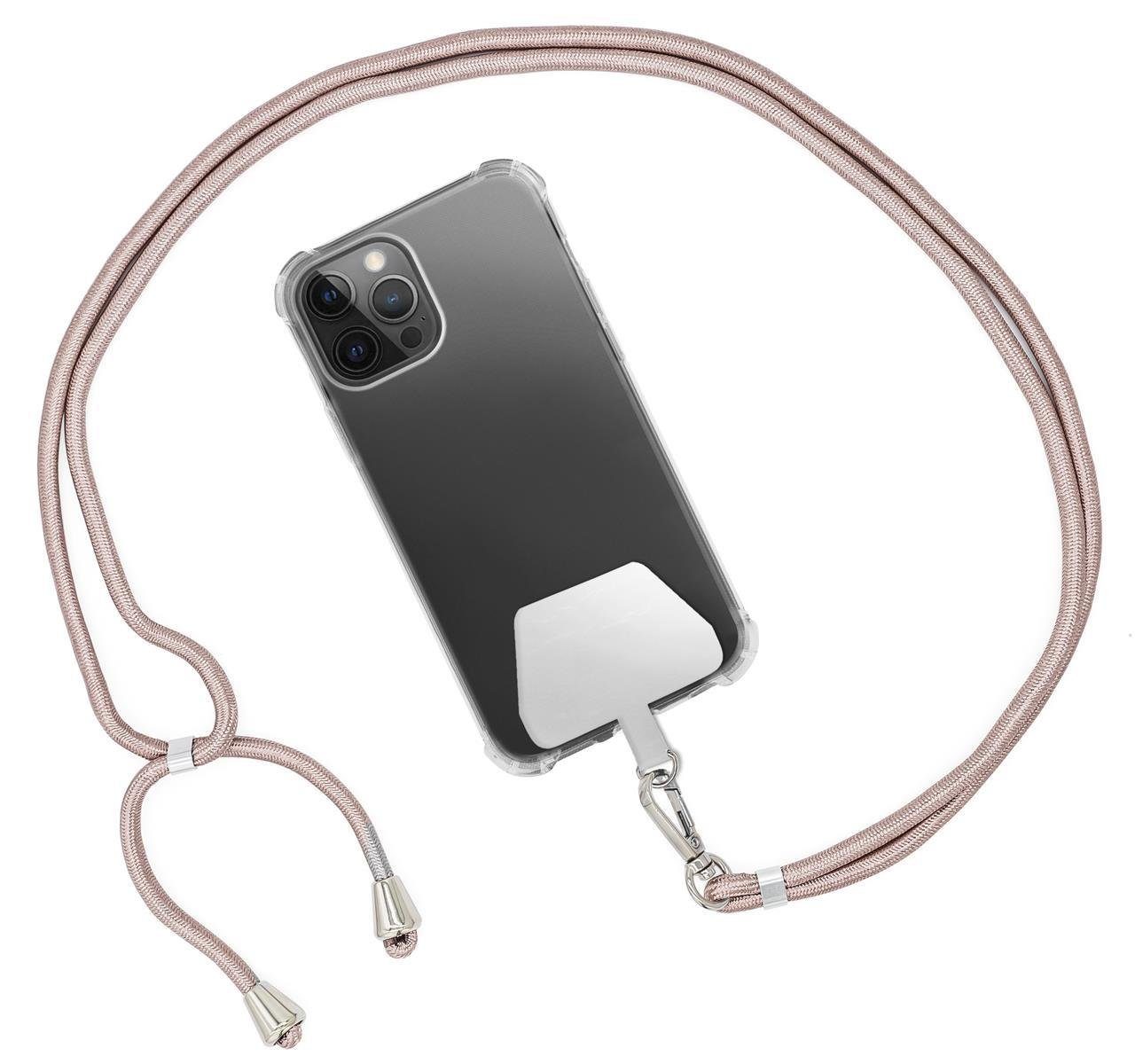MyGadget Handyhülle Universale Handykette Verstellbare Handyhülle, zum  Umhängen mit Nylon Plättchen - für Smartphone Hüllen - Verstellbares Case  Kordel Band Handyband Halskette in Rosa