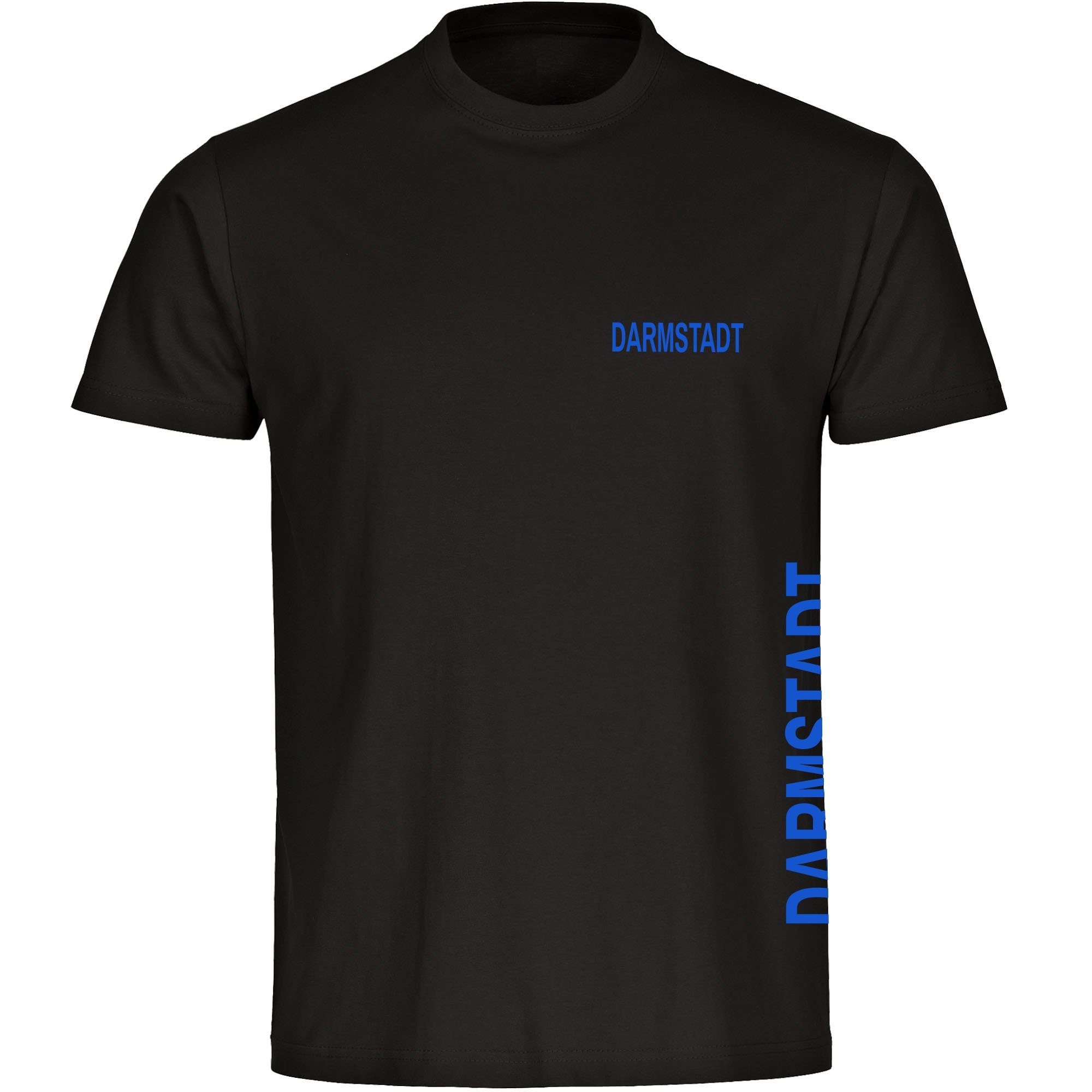 multifanshop T-Shirt Herren Darmstadt - Brust & Seite - Männer