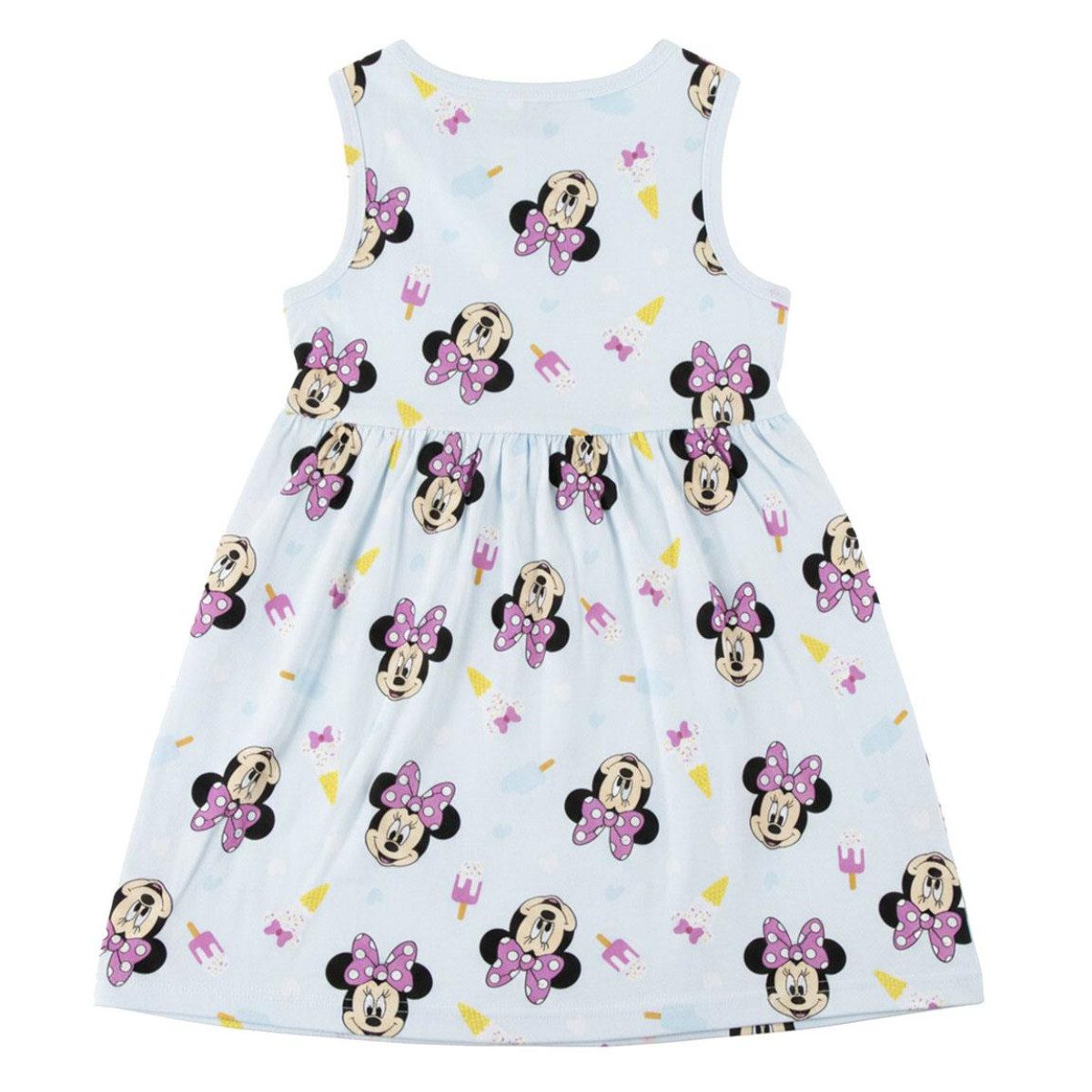 Disney Minnie Mouse Sommerkleid Kinder Jersey Kleid Baumwolle Single Jersey Sommer Alltag (Packung, Einteilig)