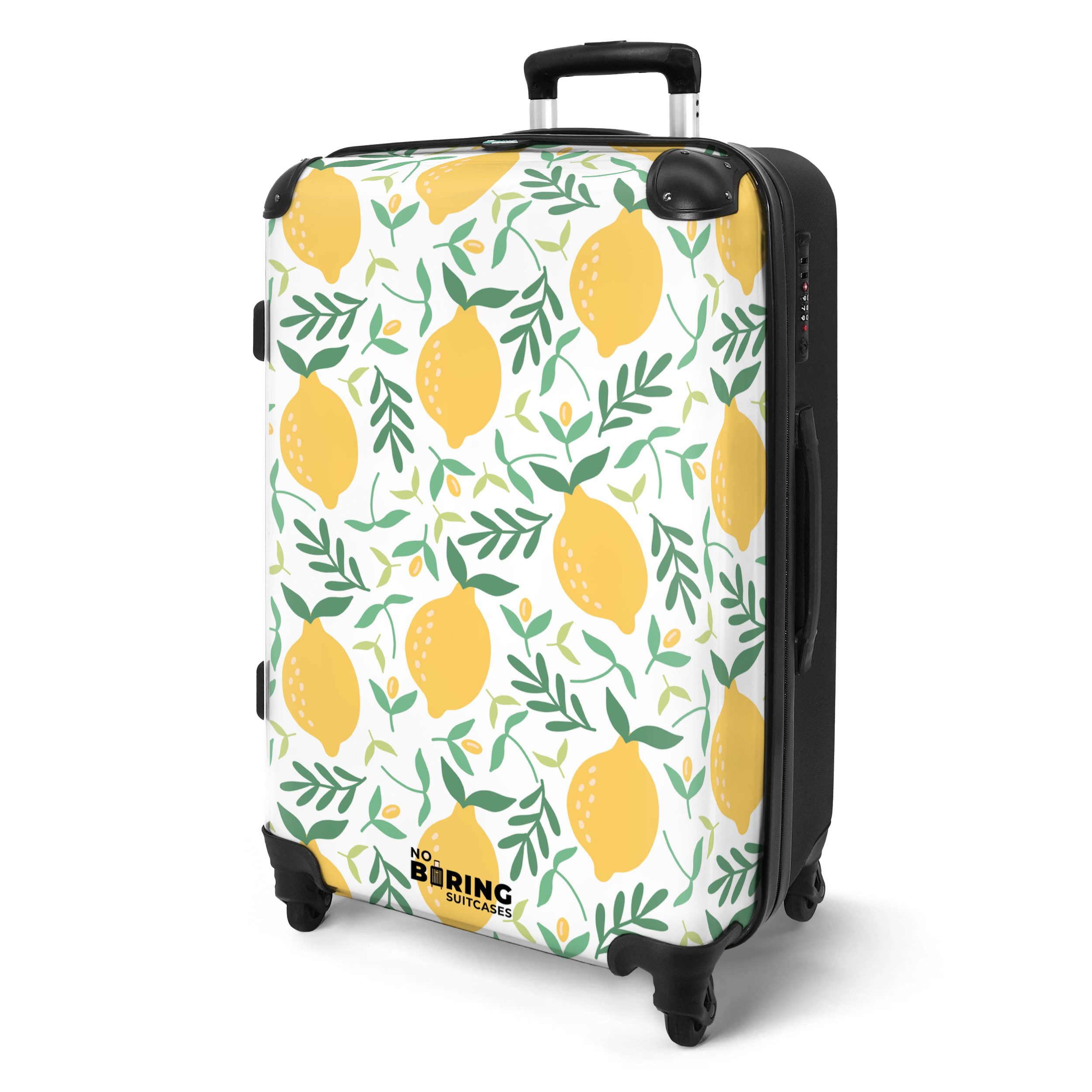 NoBoringSuitcases.com© Hartschalen-Trolley Zitronen und Zweige als günstig online kaufen
