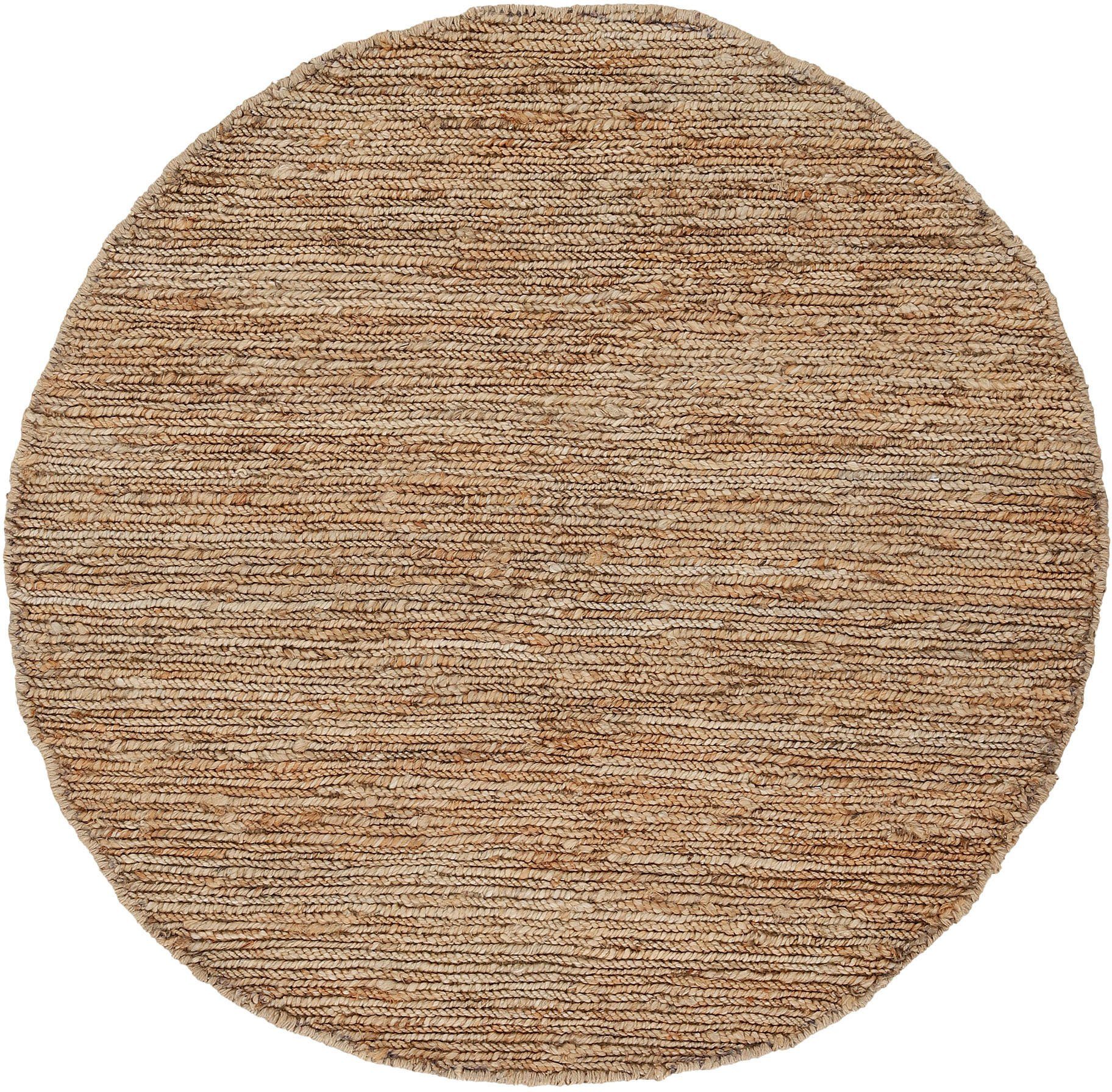 Teppich Nala Juteteppich, carpetfine, rund, Höhe: 9 mm, wendbar, aus 100% Jute, in vielen Größen und Formen, quadratisch, rund