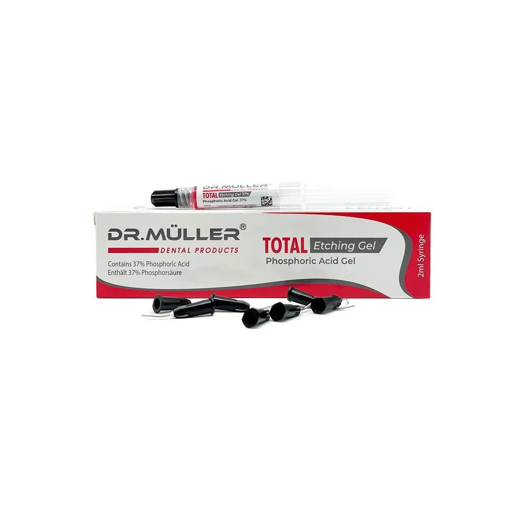 Dr. Müller Zahnbleaching-Gel Dr. Müller Total Etching Gel Ätzgel profesionellen Zahnätzung 2ml, mit 20 Kanülen