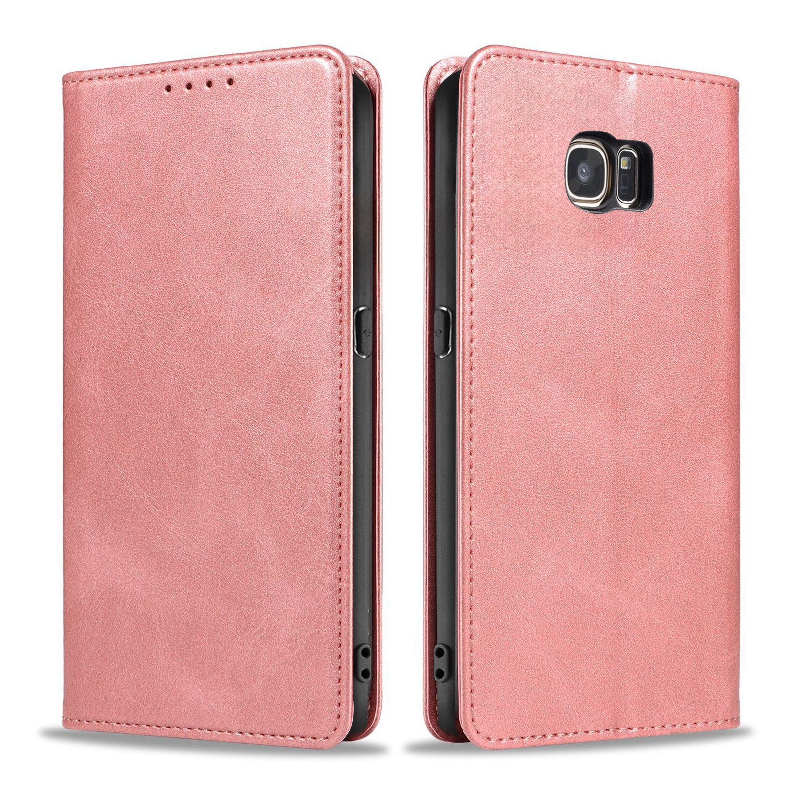 Tec-Expert Handyhülle Tasche Hülle für Samsung Galaxy S7 5.1 Zoll, 5.1", Cover Klapphülle Case mit Kartenfach Fliphülle aufstellbar