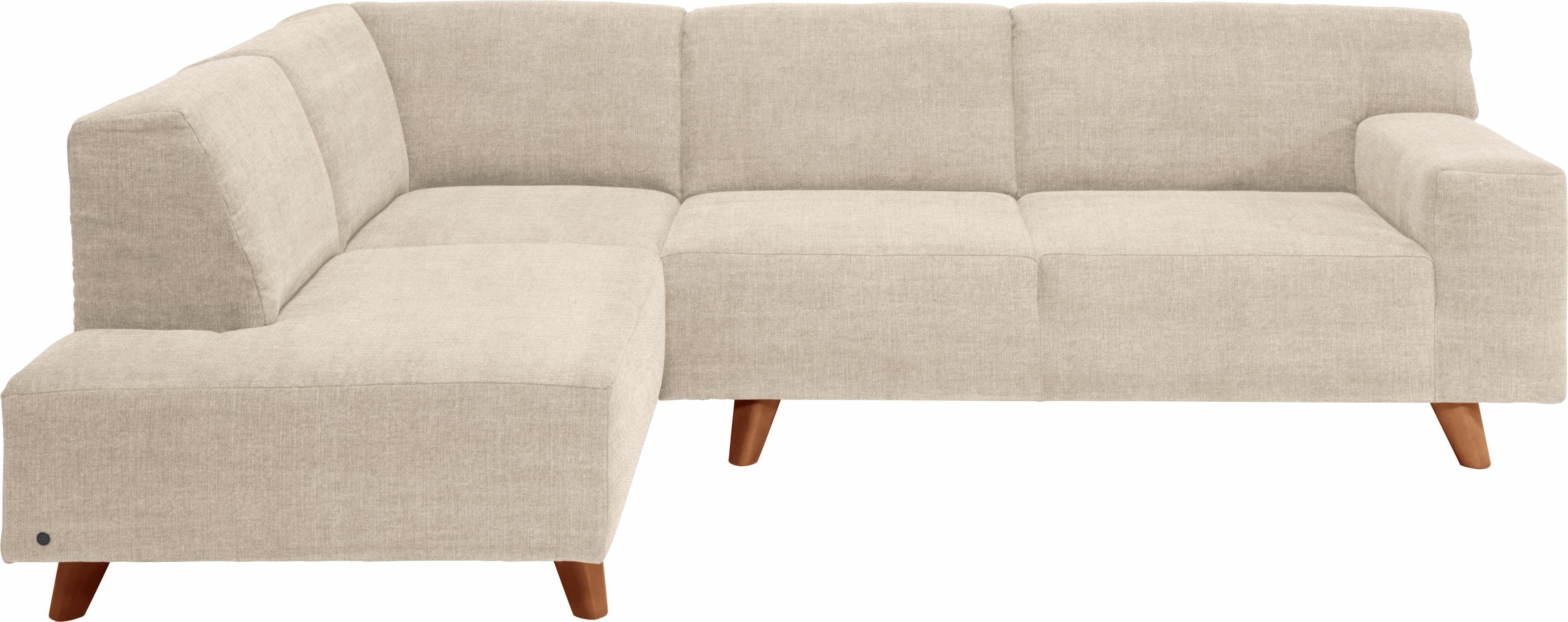 TOM TAILOR HOME Ecksofa im Retrolook, PURE, Füße natur mane, mit Buche NORDIC