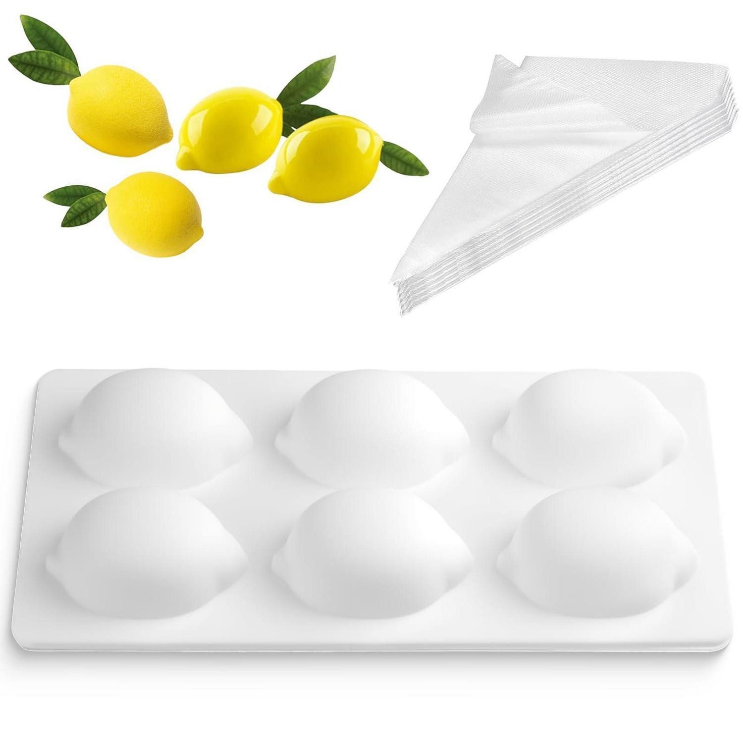 LuxusKollektion Silikonform Silikonform Zitrone 6 Gitter, (1-tlg)