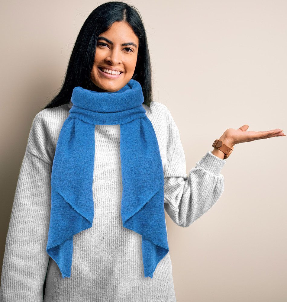 Trachtenland Schal Schal 'Eliana' - extra weich - Royalblau günstig online kaufen