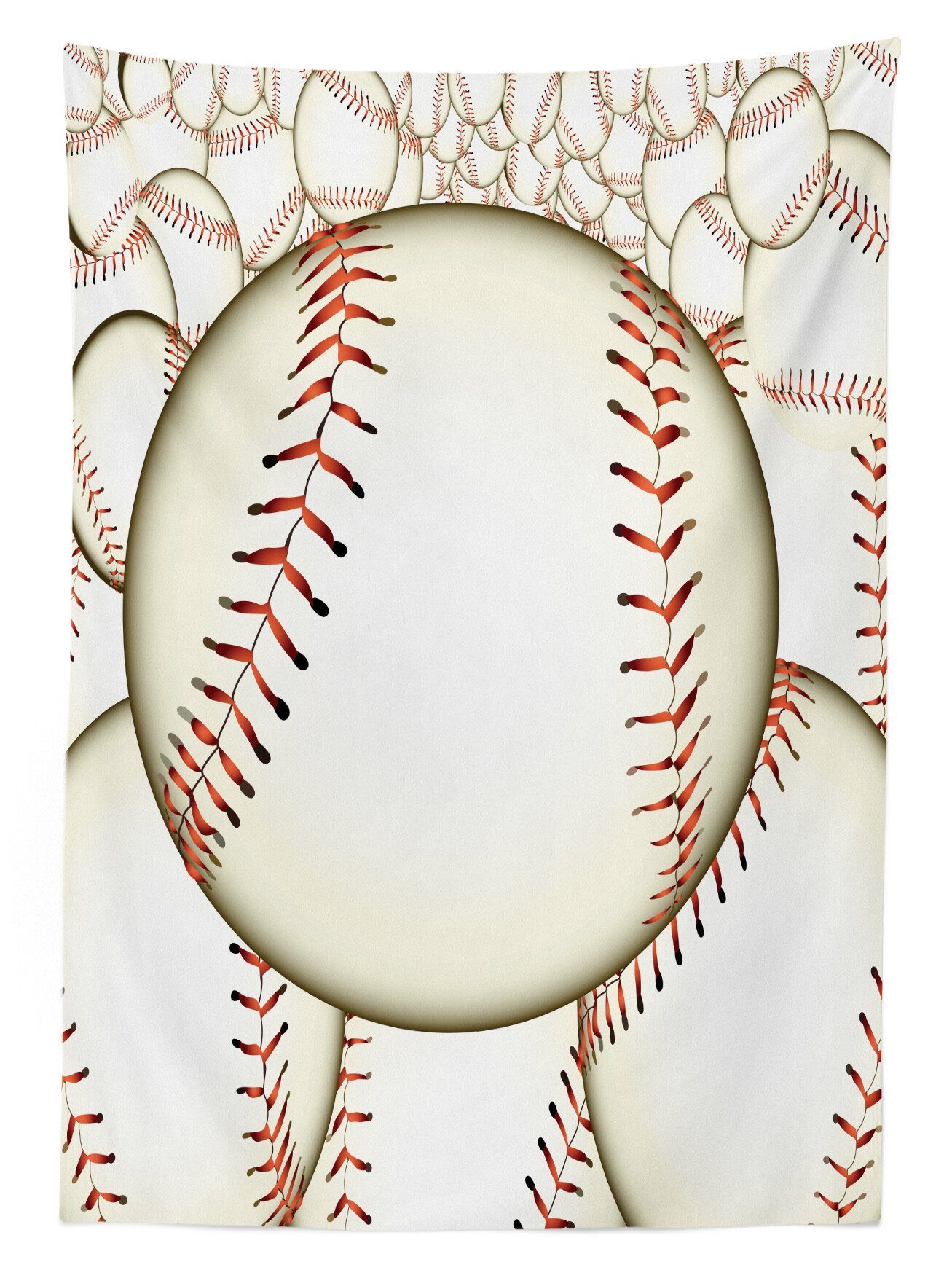 Außen Waschbar geeignet Sport Baseball-Ball-Muster Tischdecke Farben, Für Bereich Farbfest Klare den Abakuhaus