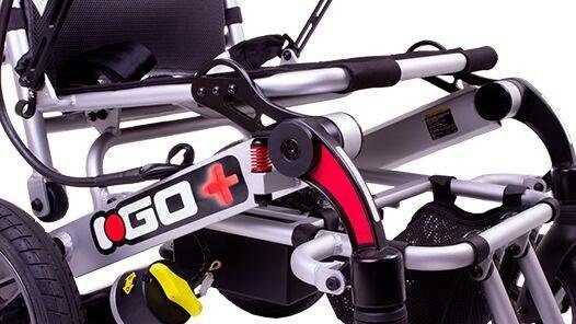 mobilis Elektrorollstuhl M40+ / I-Go+, Bequem auch für große Personen, Fußbrett hochklappbar, Joystick Rechts oder Links