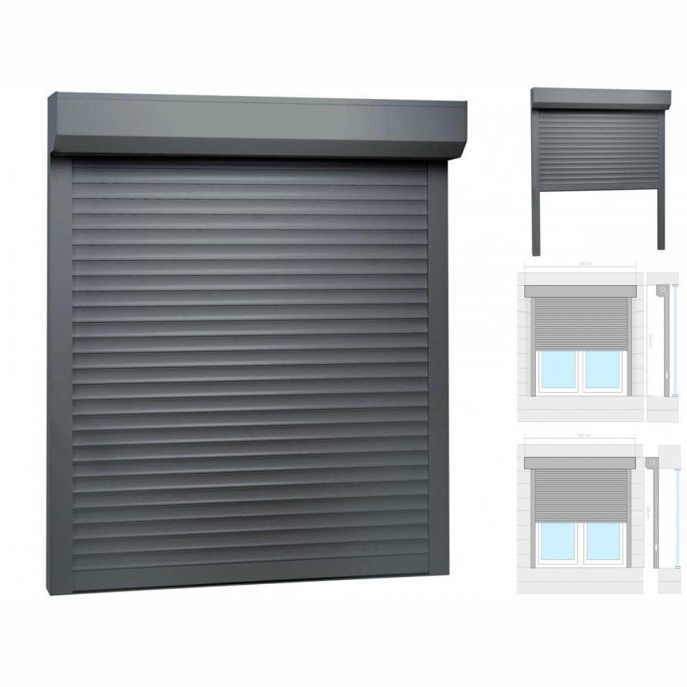 vidaXL Jalousie Rollladen Aluminium 100 x 120 cm Anthrazit