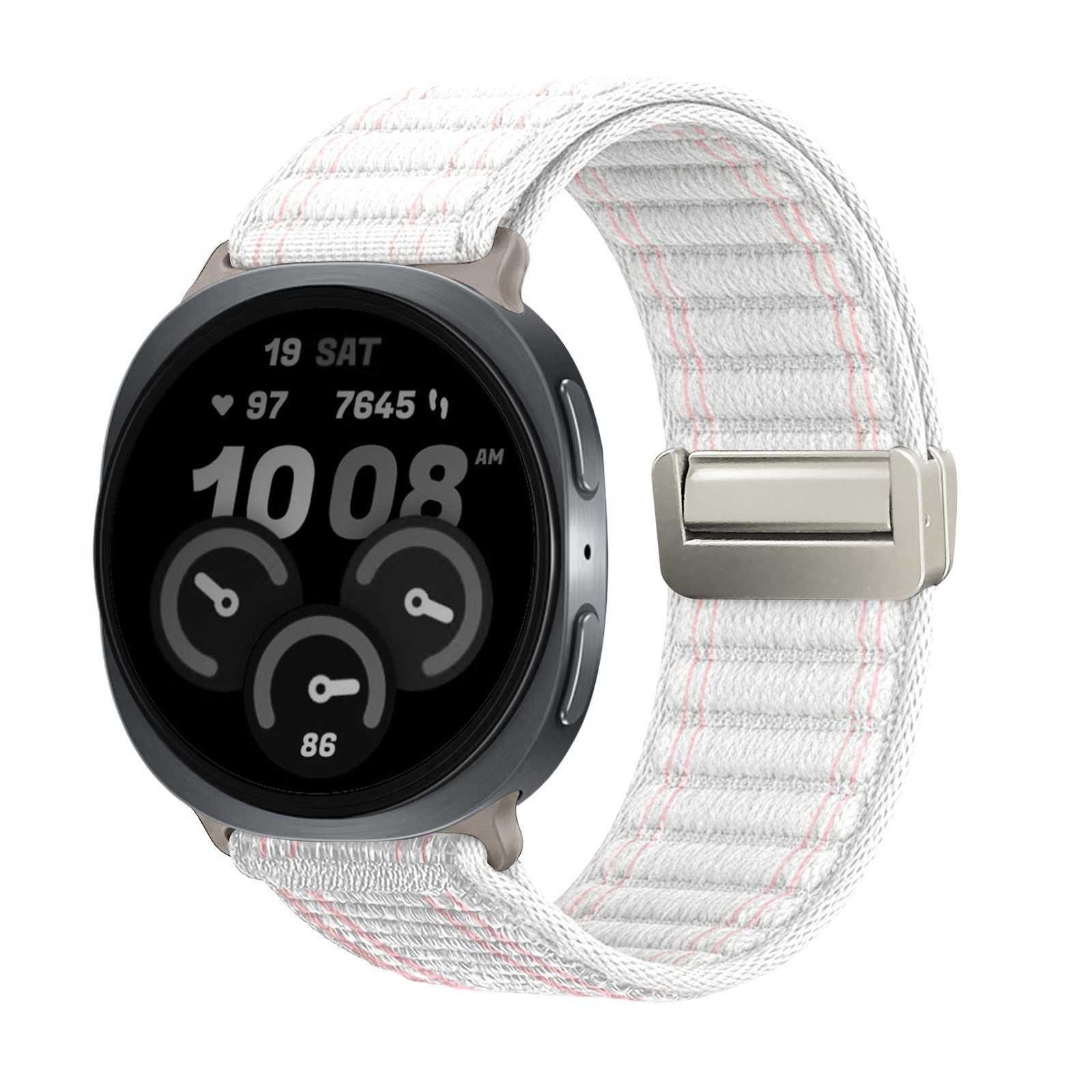 Tec-Expert Smartwatch-Armband für Samsung Galaxy Watch8 40 mm Armband Ersatz Wechsel Band, Nylon Textil mit Magnetverschluss, stufenlos Verstellbar atmungsaktiv