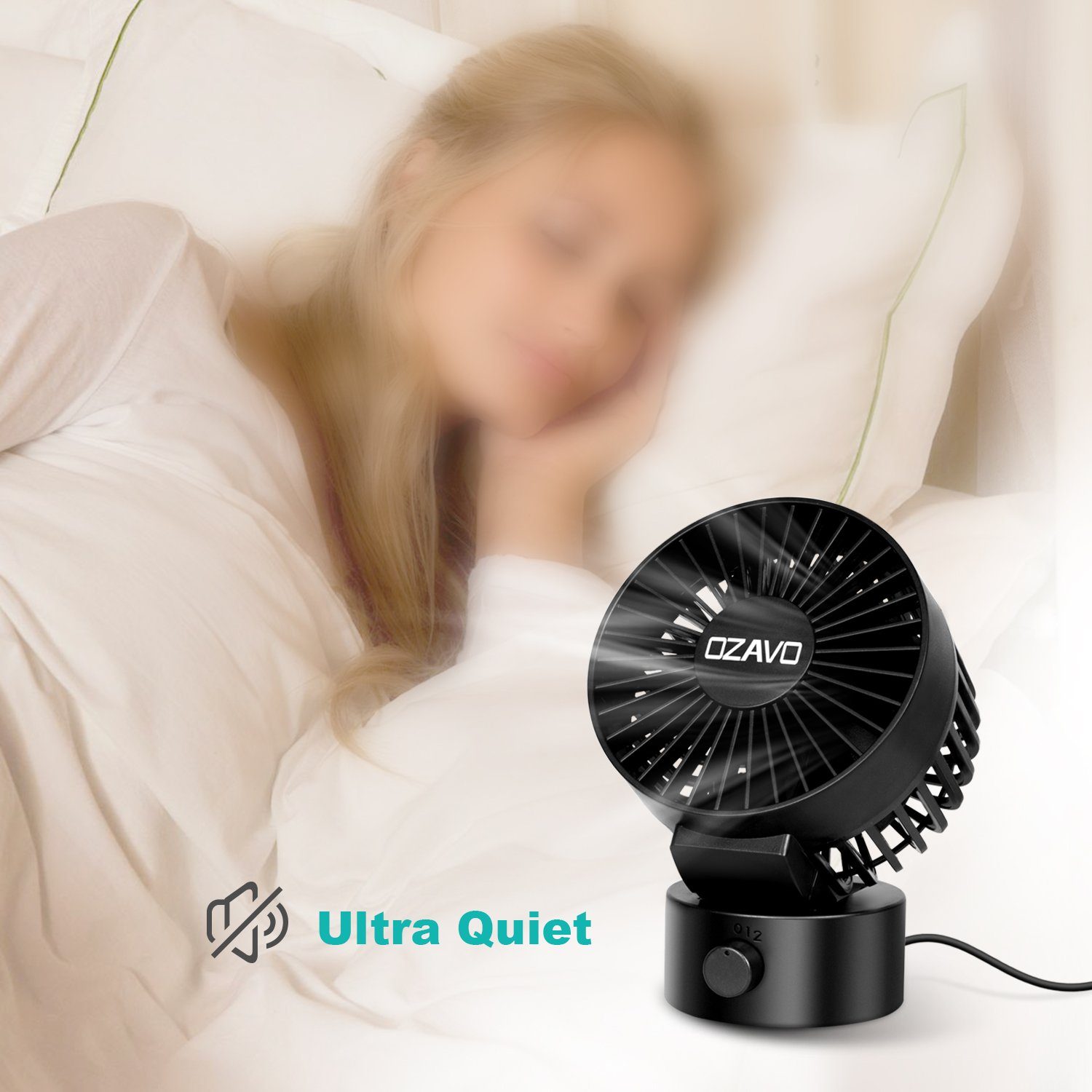 OZAVO Mini USB-Ventilator EH002 Tischventilator, 2 günstig online kaufen