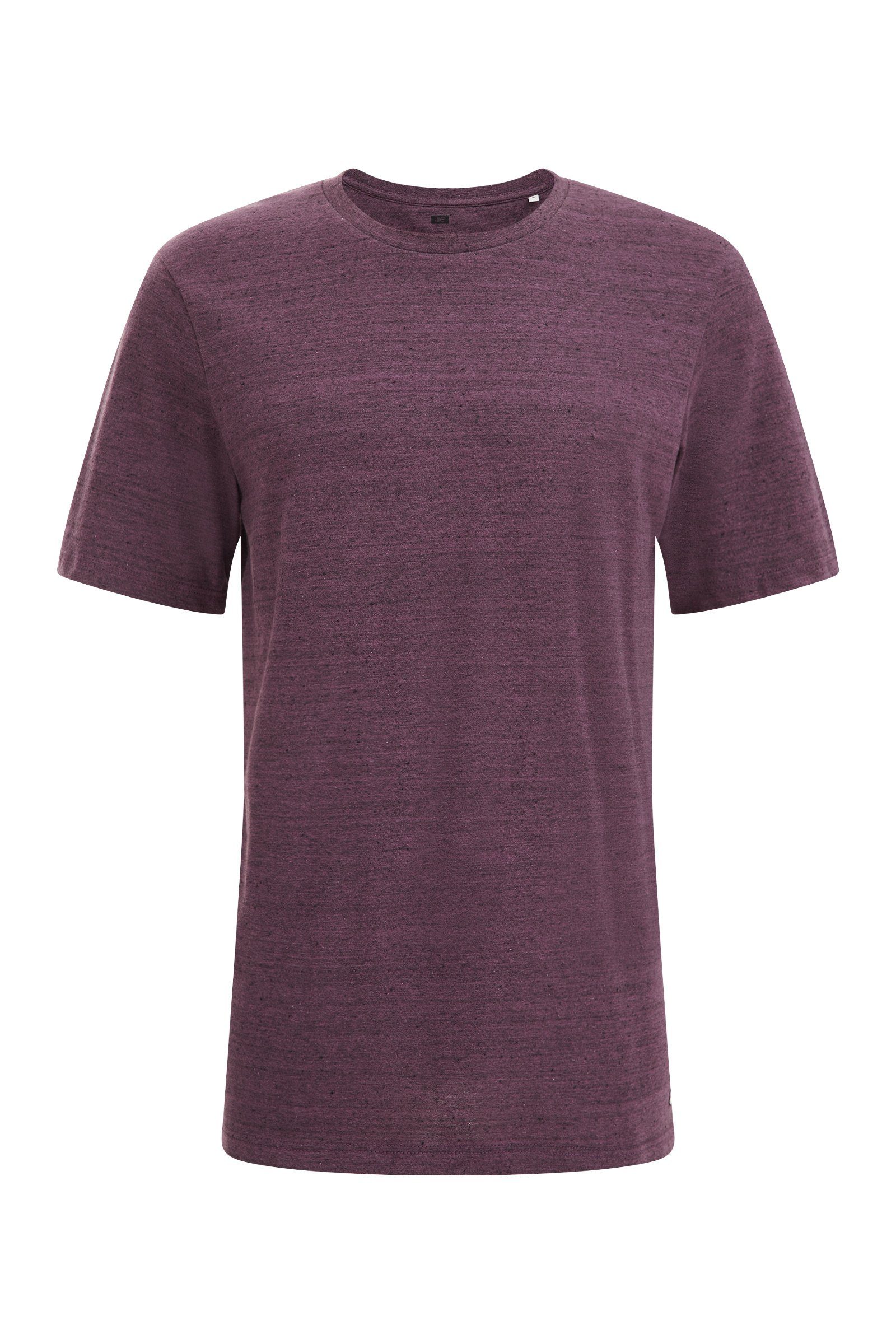 WE Fashion T-Shirt (1-tlg) Dunkelviolett