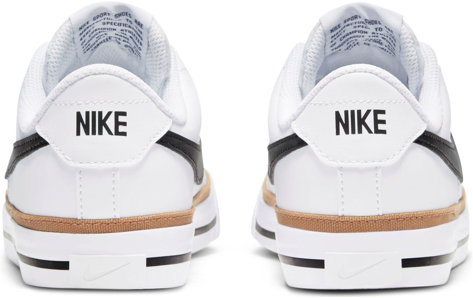 Nike COURT Sportswear schwarz Sneaker LEGACY weiß (GS)